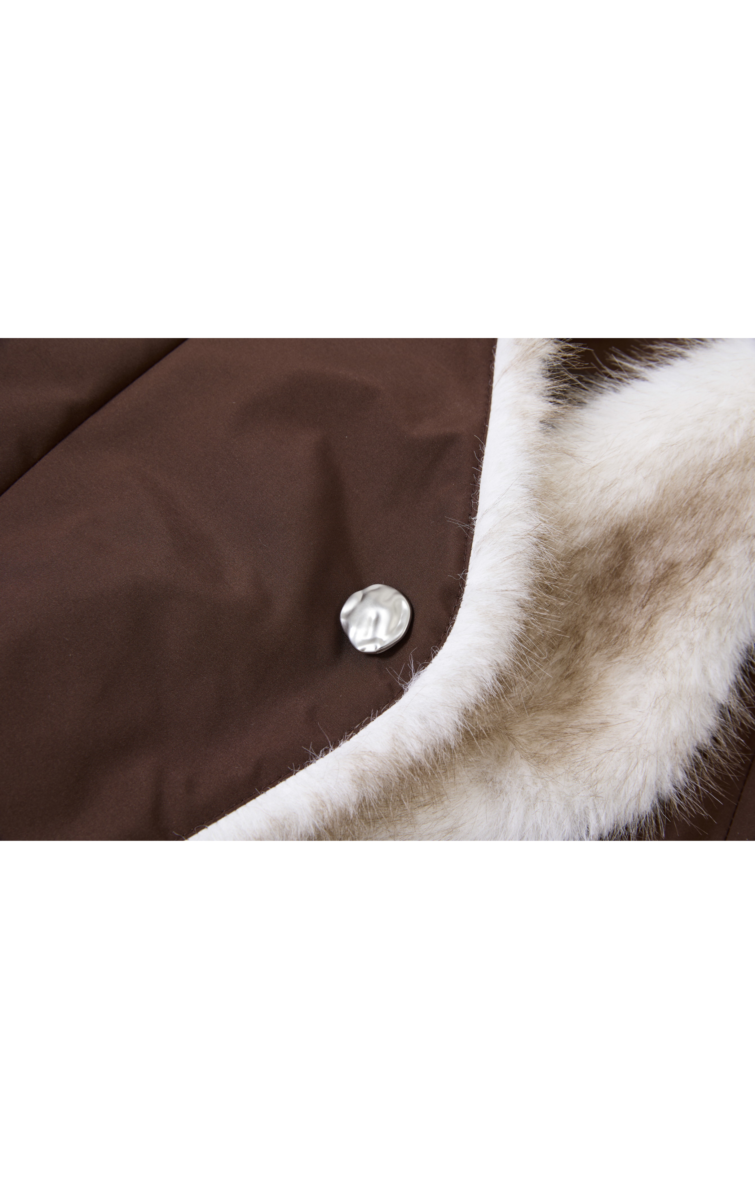 FUR LAPEL DRAPE DOWN