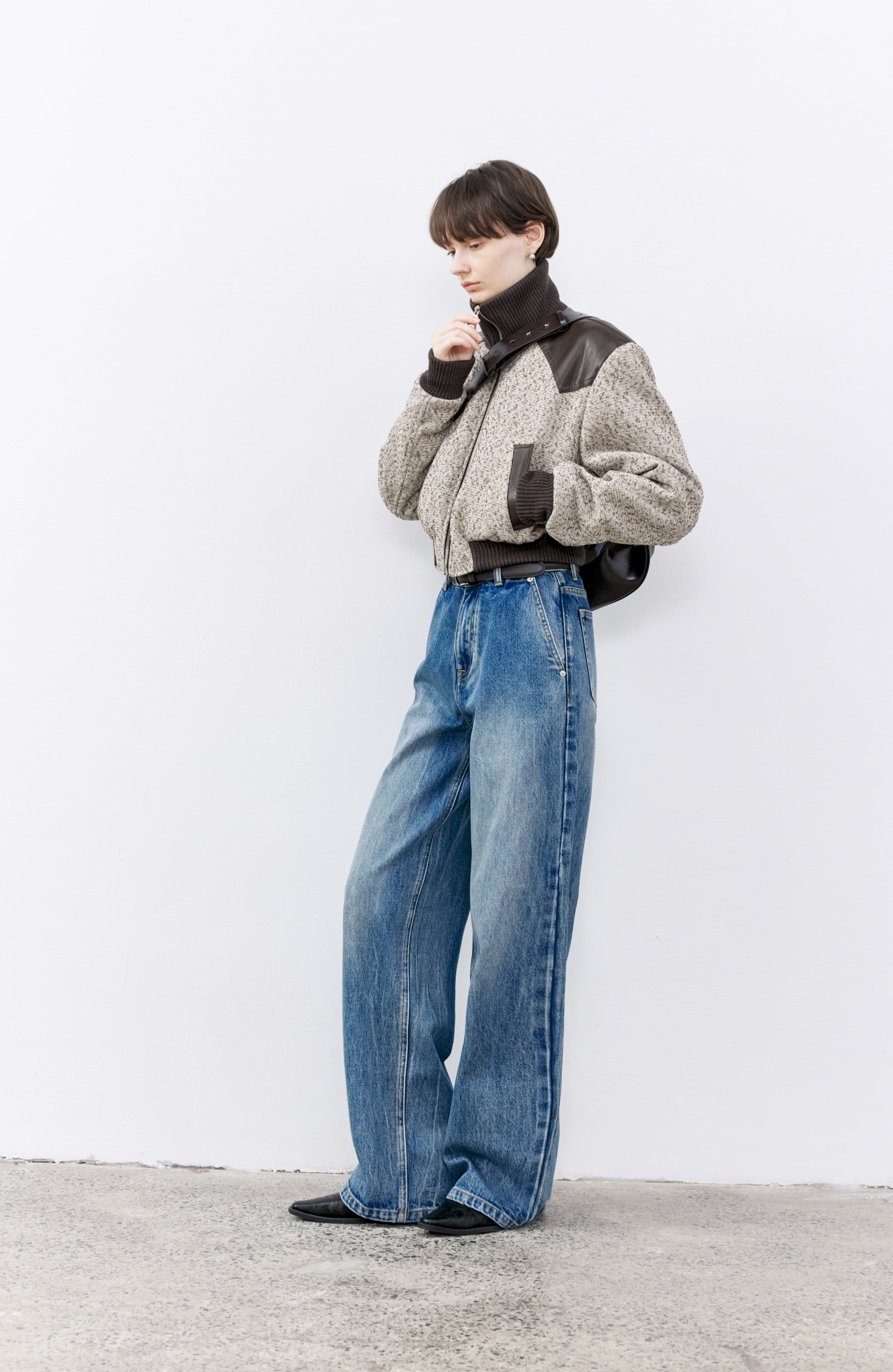 MIXED DESIGN SHORT JACKET