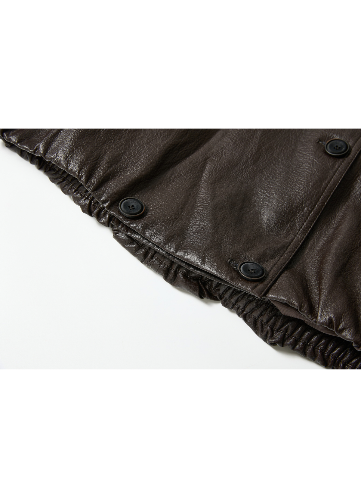 WRAP LAPEL LEATHER TRENCH