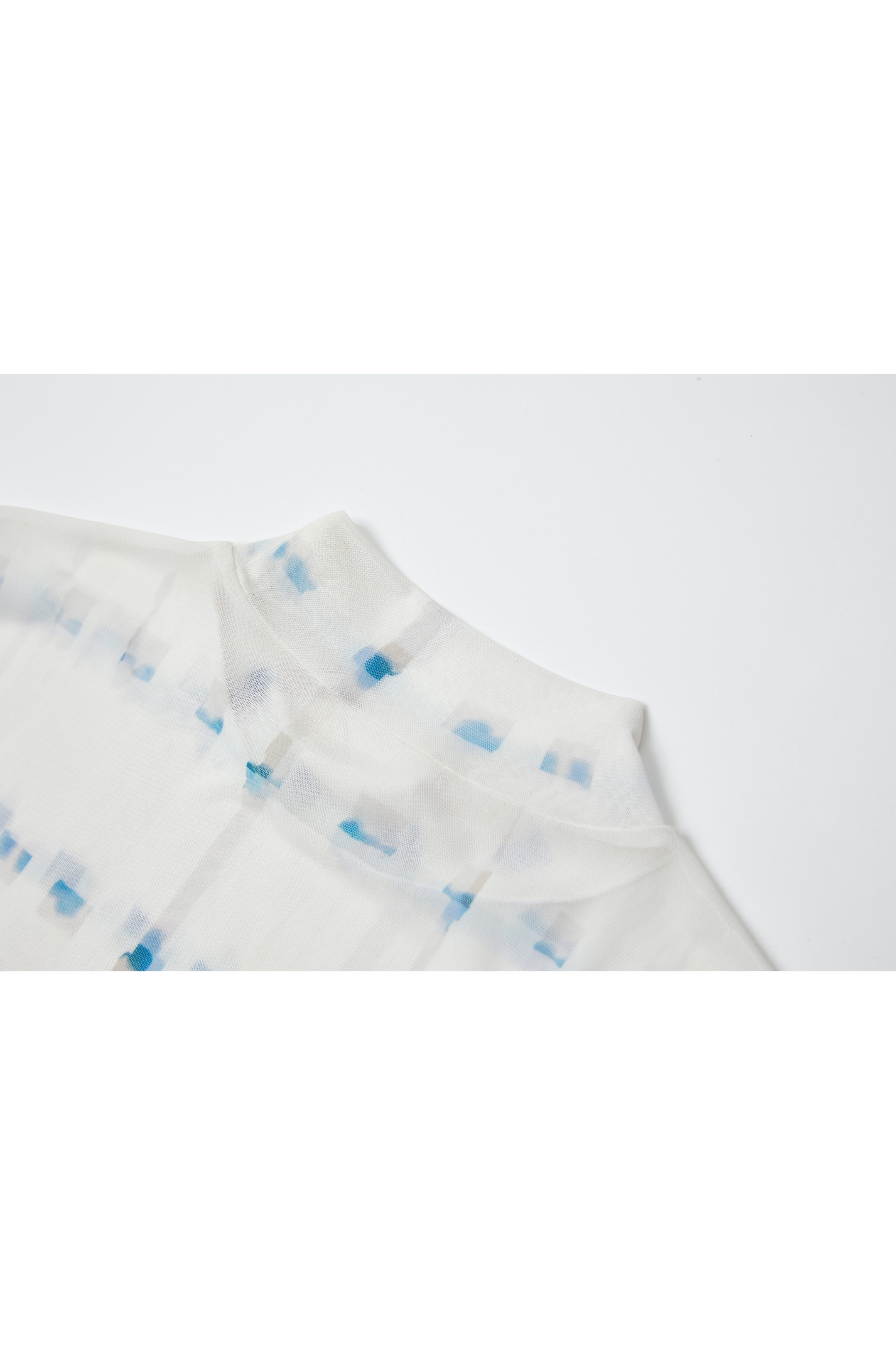 WATER PLAID SHEER TOP / ウォーターチェックシアートップ