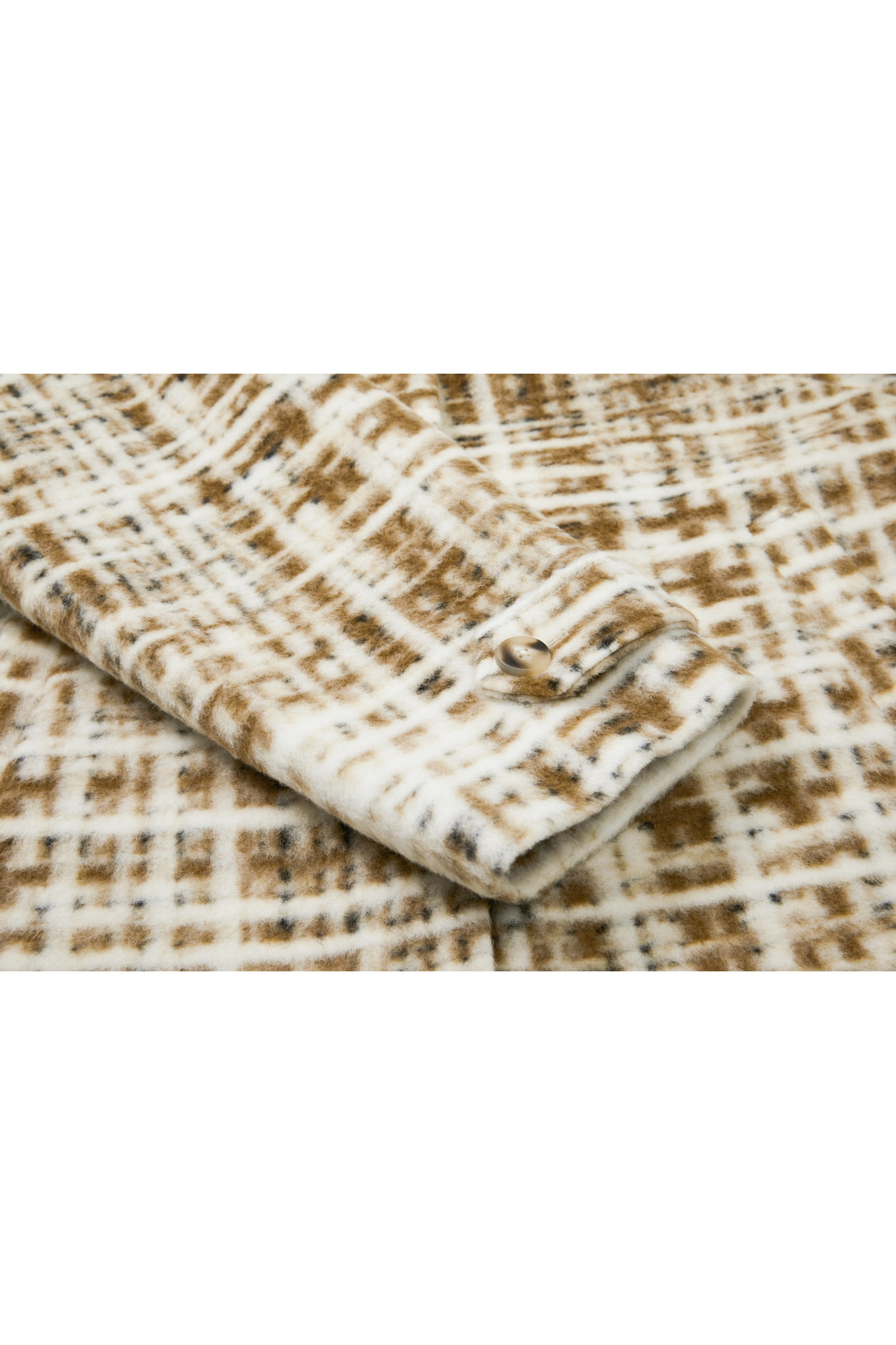 HAZY PLAID DESIGN SOFT JACKET