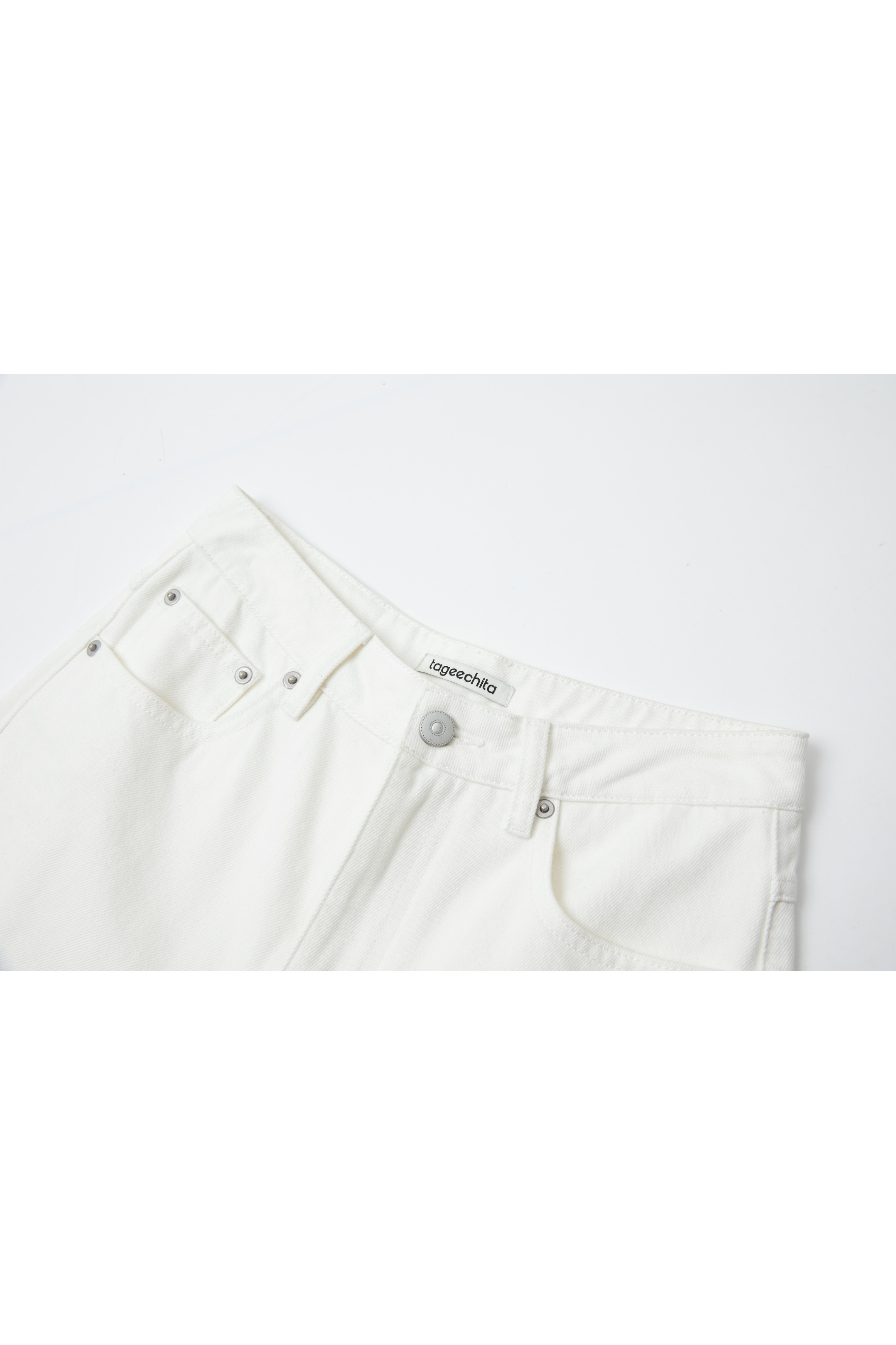 PATCH ACCENT WHITE JEANS / パッチアクセントホワイトジーンズ