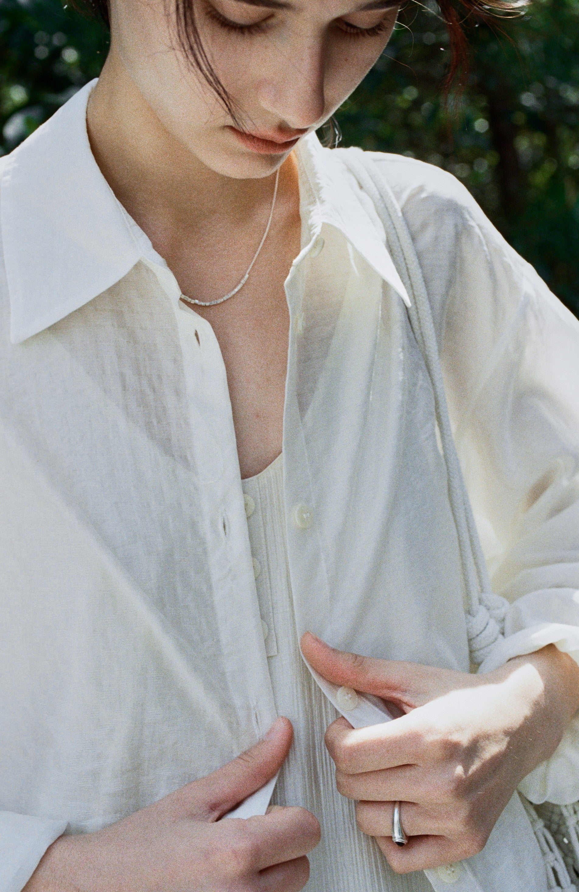 AIRY SHEER COVER SHIRT / エアリーシアーカバーシャツ