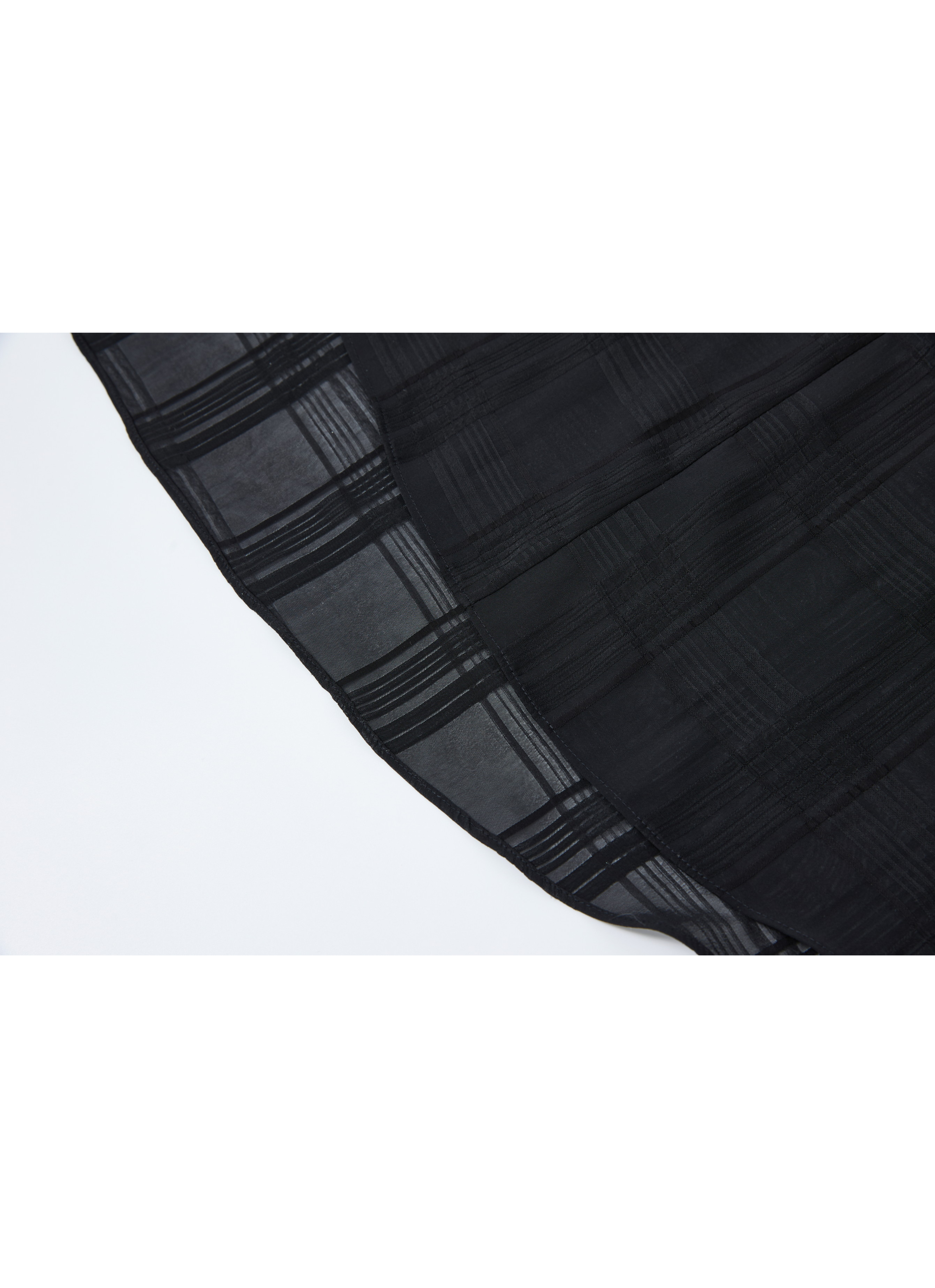 SHEER PLAID LAYER DRESS