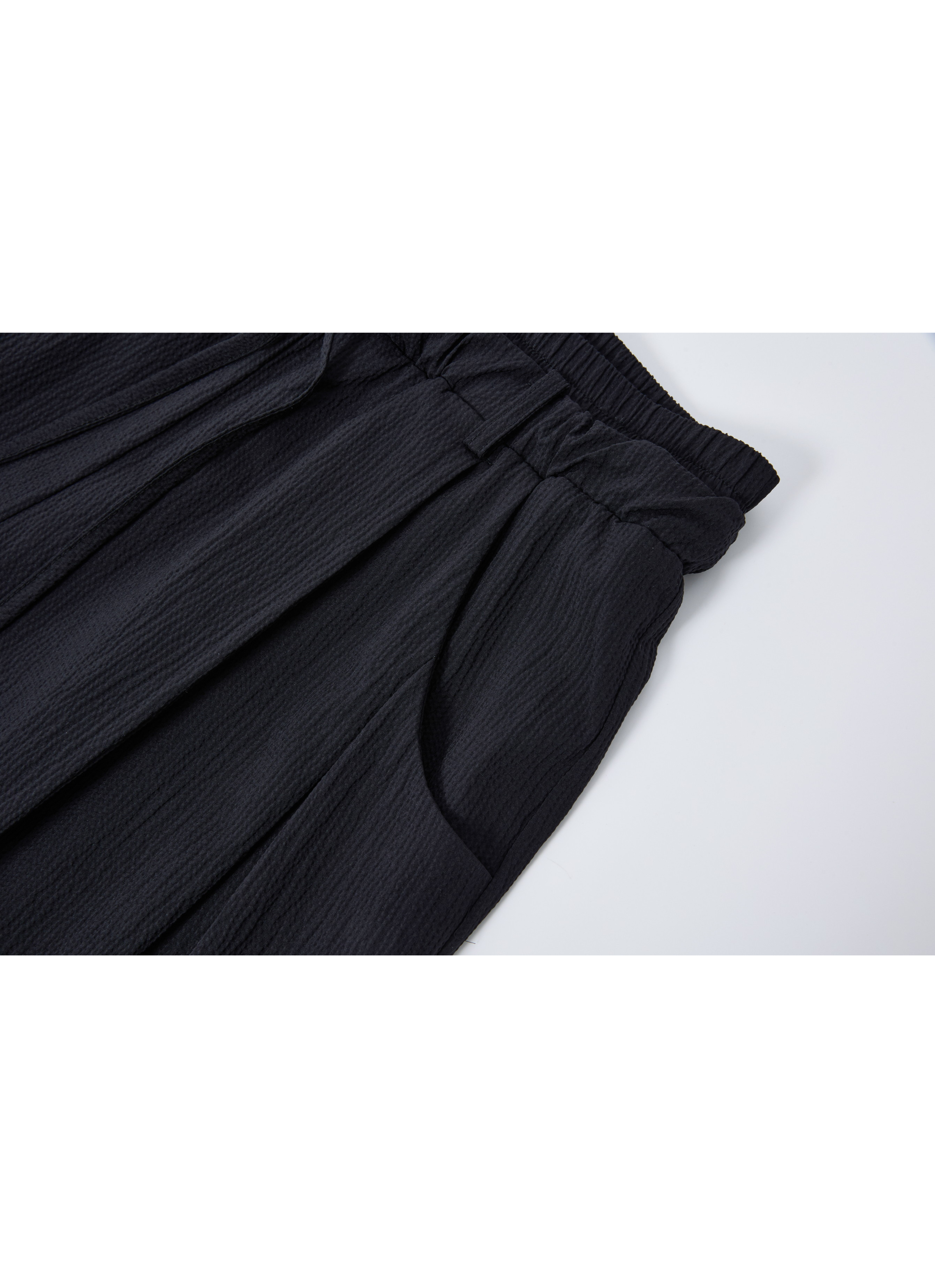 SEERSUCKER WIDE PANTS