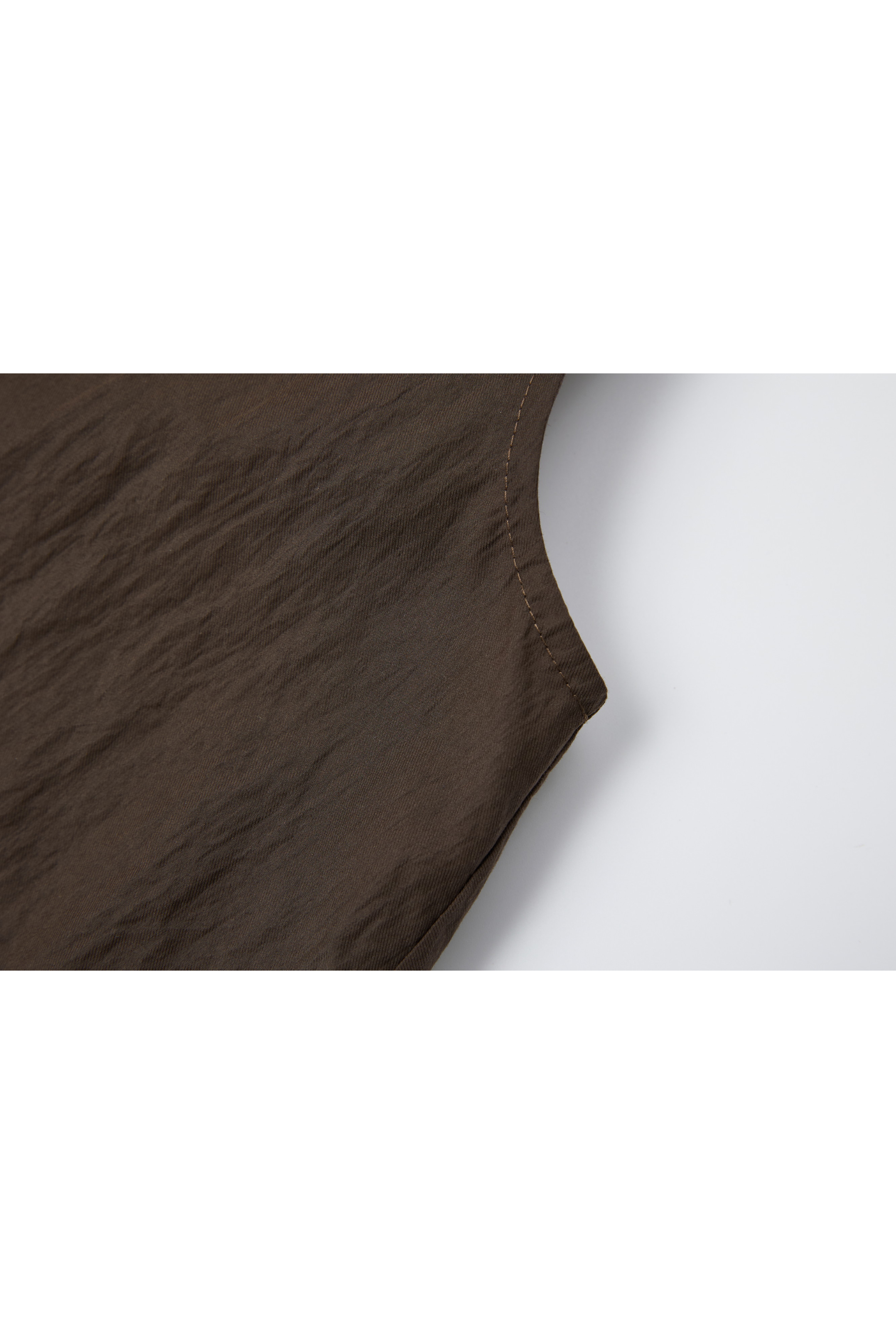 VOLUME FLARE BROWN BLOUSE