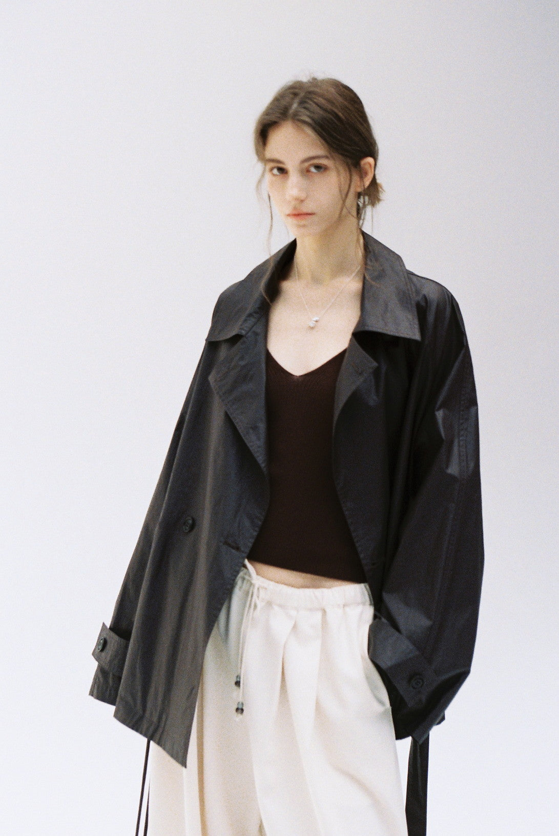 COATING TEXTURE MIDI TRENCH / コーティングテクスチャーミドルトレンチ