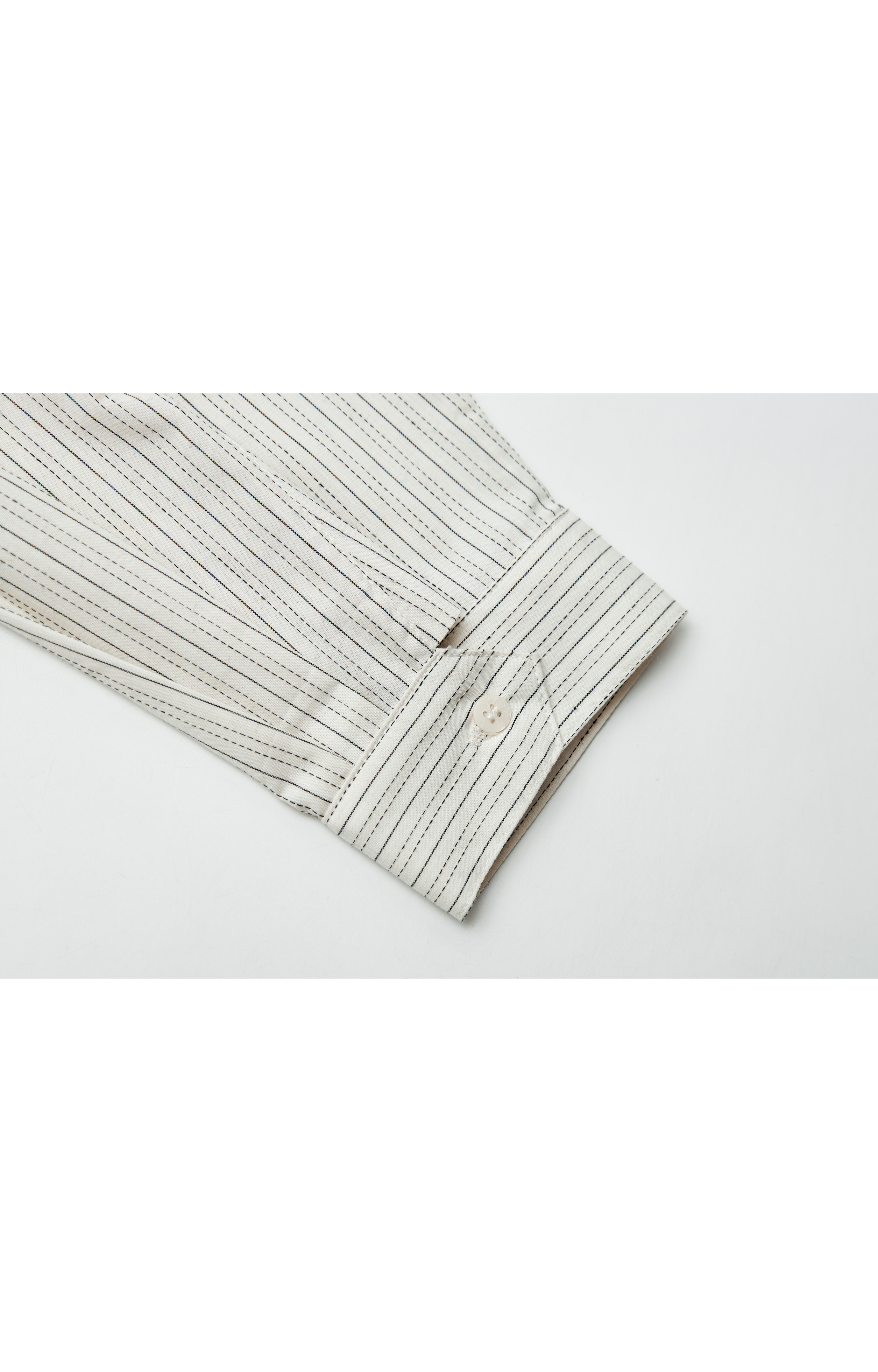 HOODED STRIPE OVERSHIRT / フードストライプオーバーシャツ