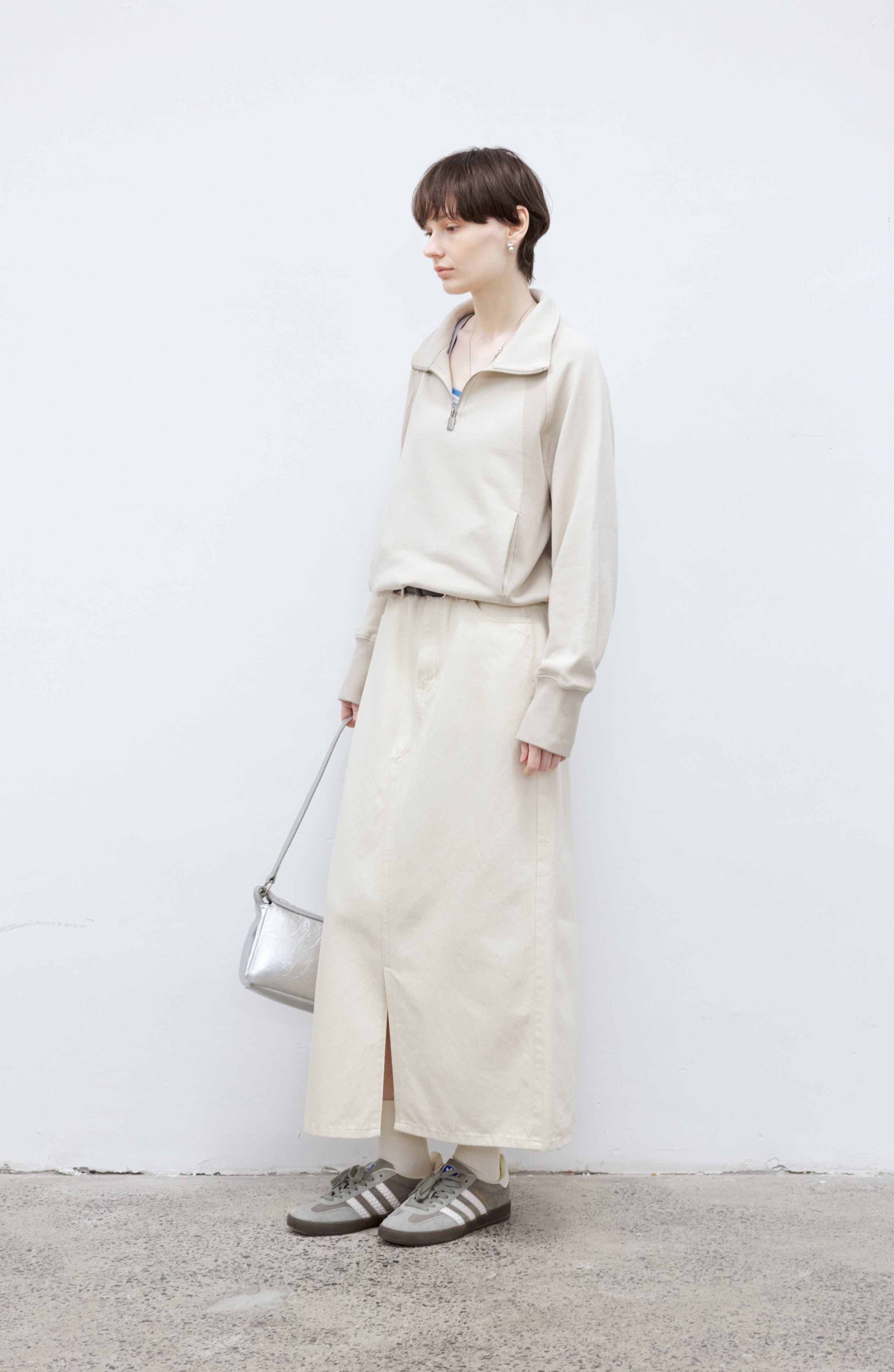 HALF ZIP CALM SWEATSHIRT / ハーフジップカームスウェット