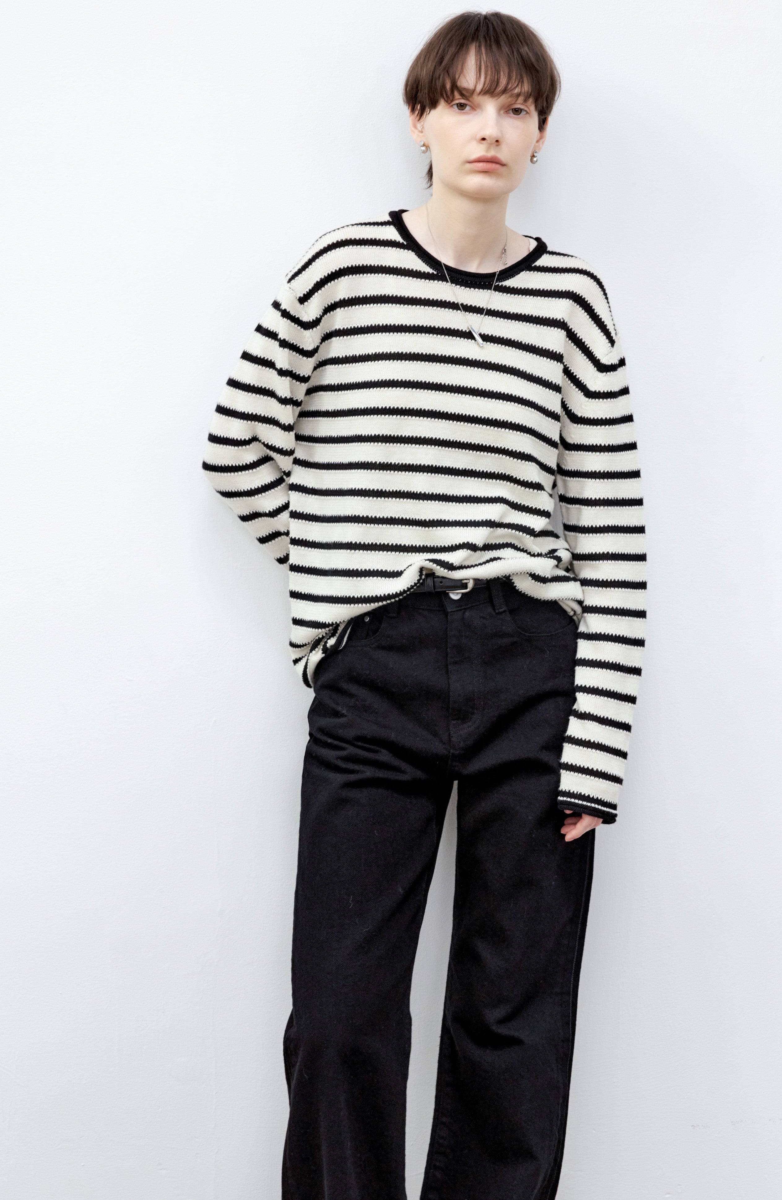 FULL STRIPE LOOSE SWEATER