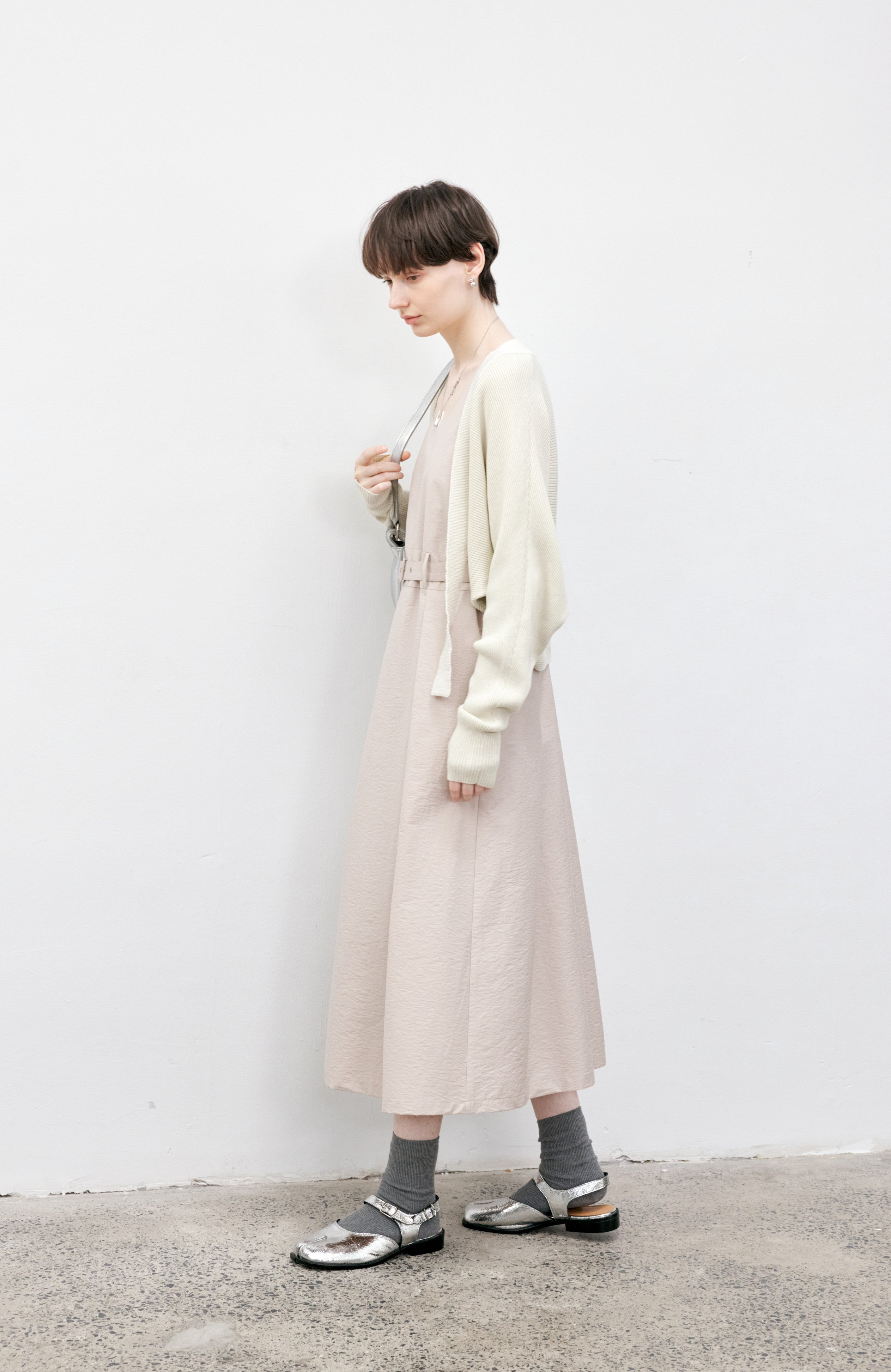 RIB KNIT BOLERO CARDIGAN