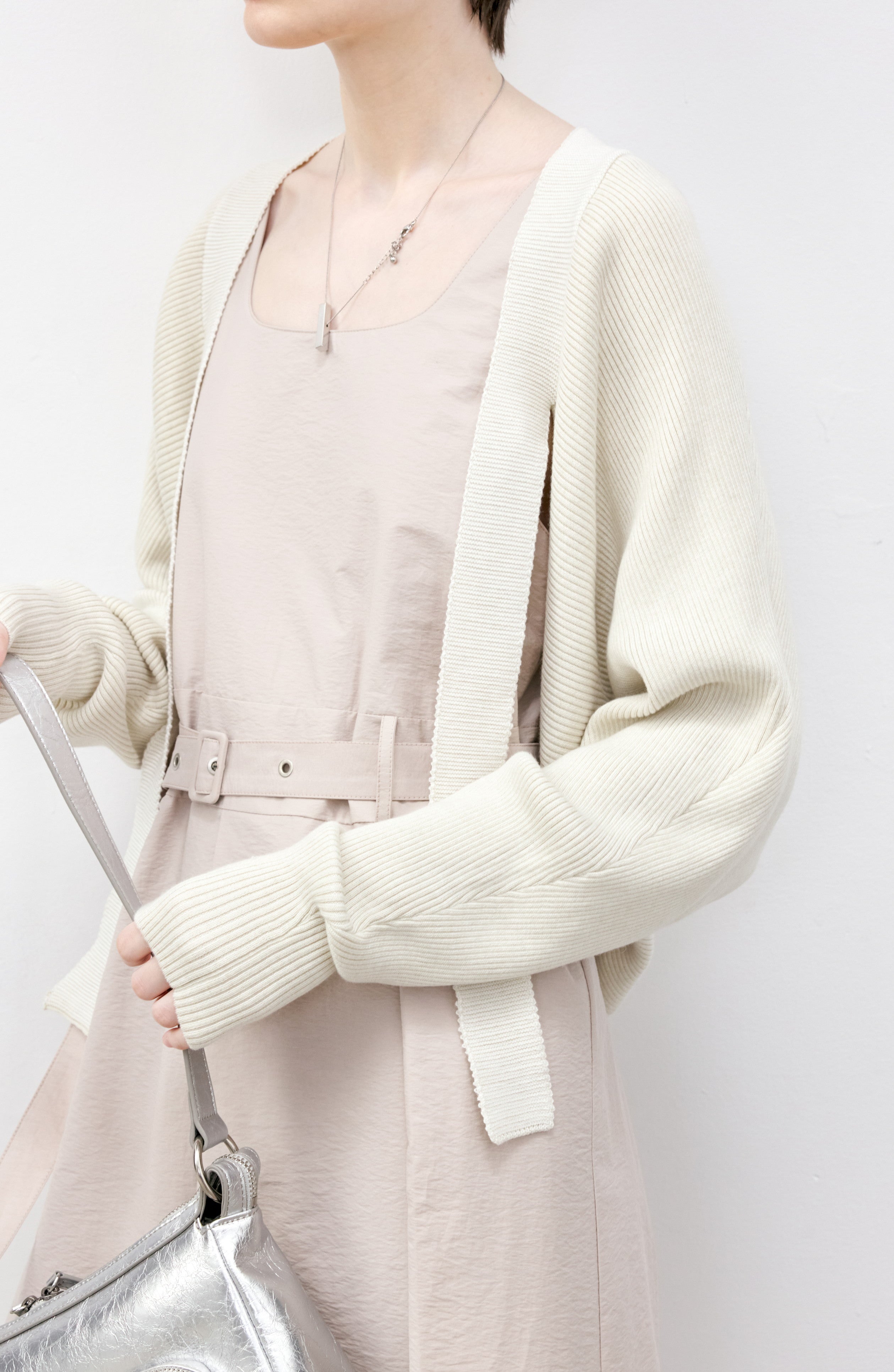 RIB KNIT BOLERO CARDIGAN