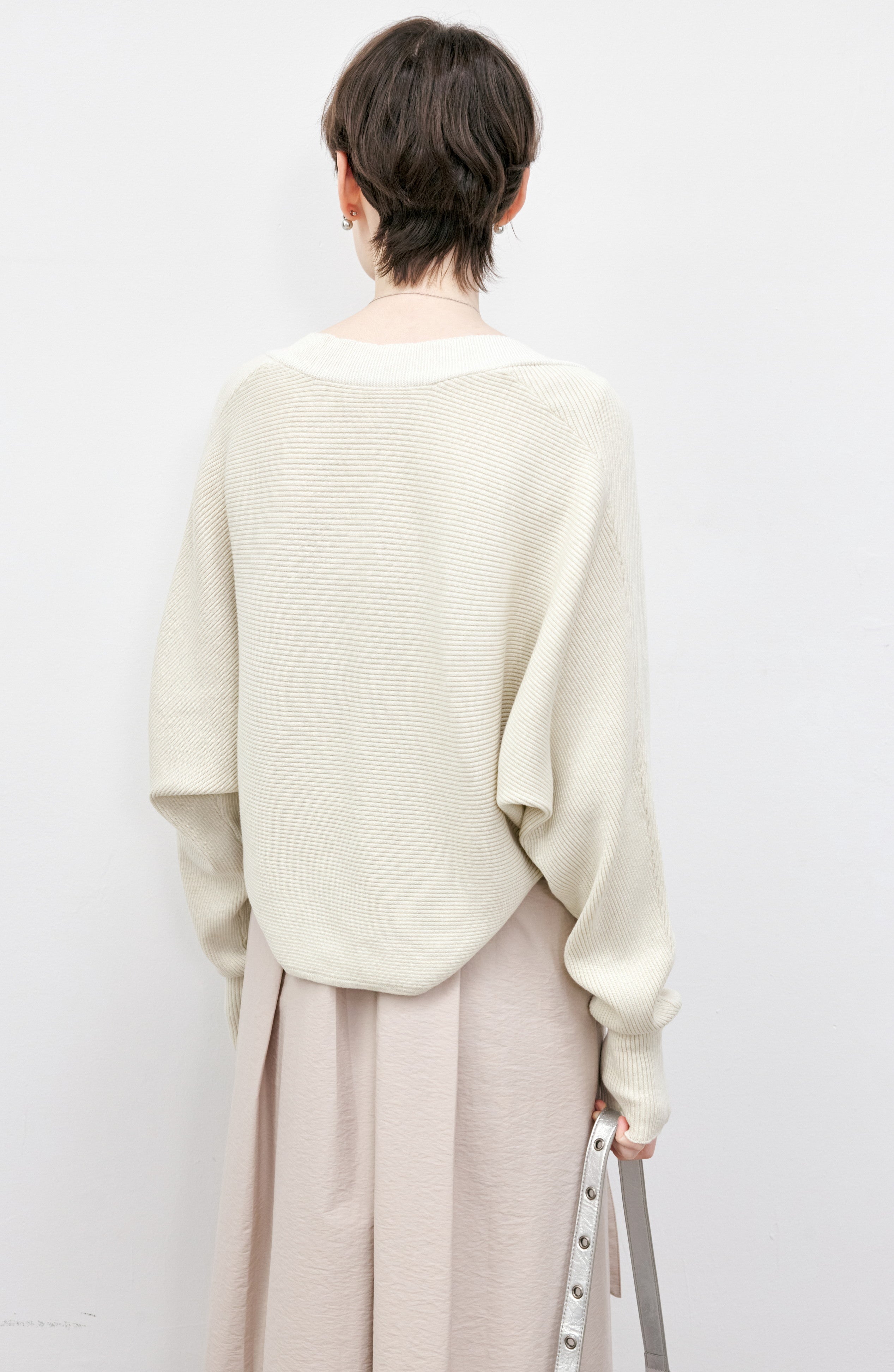 RIB KNIT BOLERO CARDIGAN