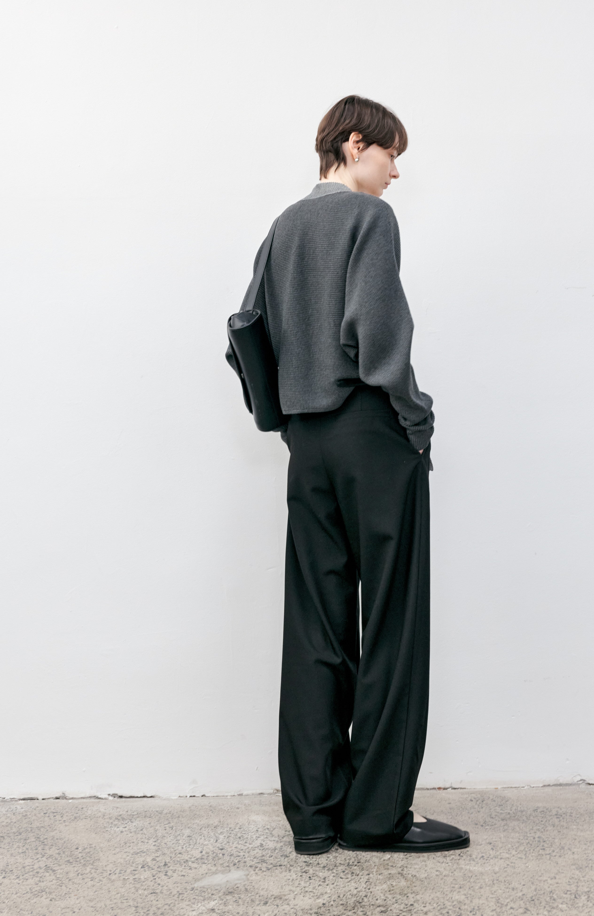 RIB KNIT BOLERO CARDIGAN