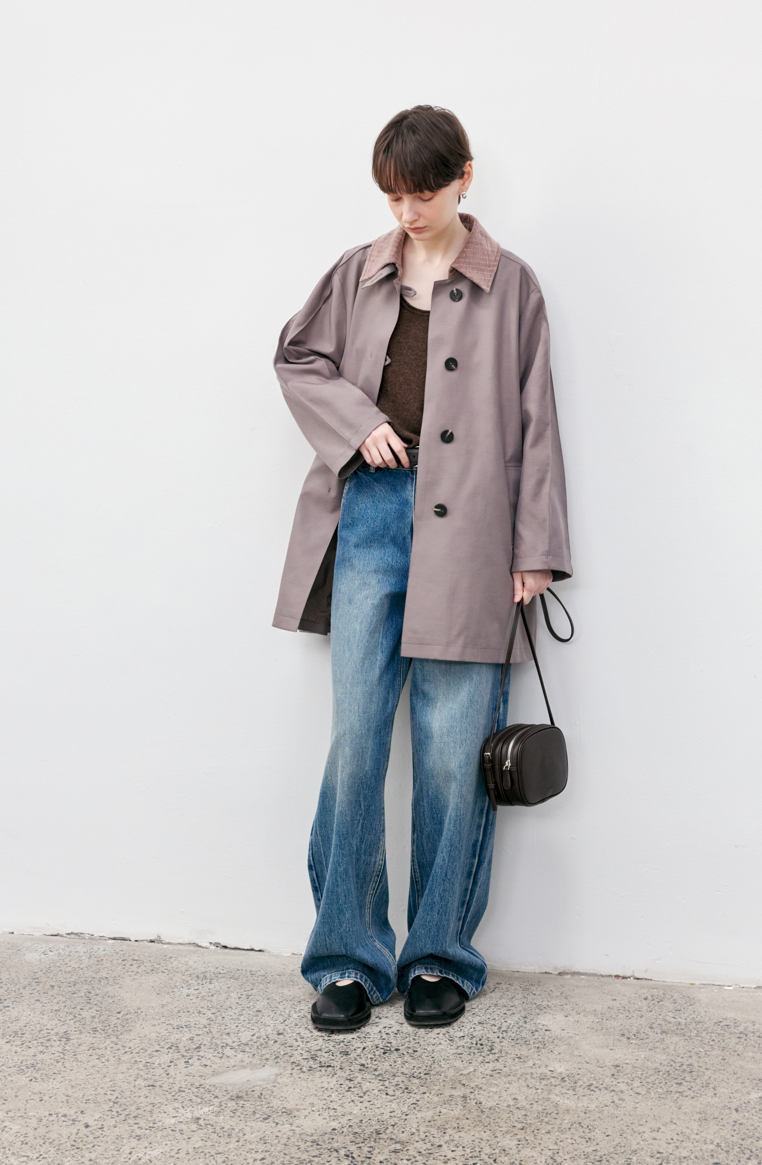 CORDUROY LAPEL MIDDLE JACKET