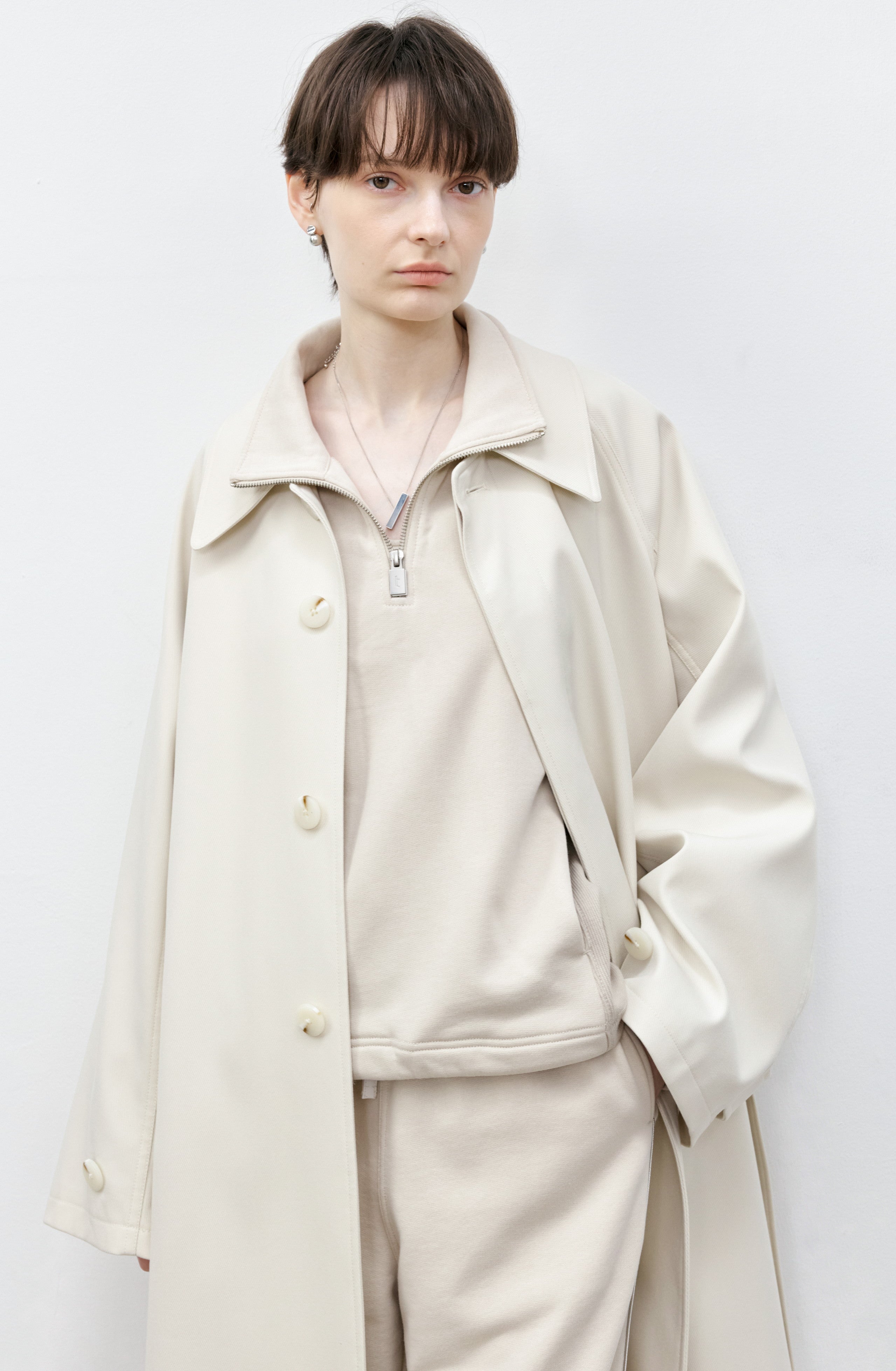 HALF ZIP CALM SWEATSHIRT / ハーフジップカームスウェット