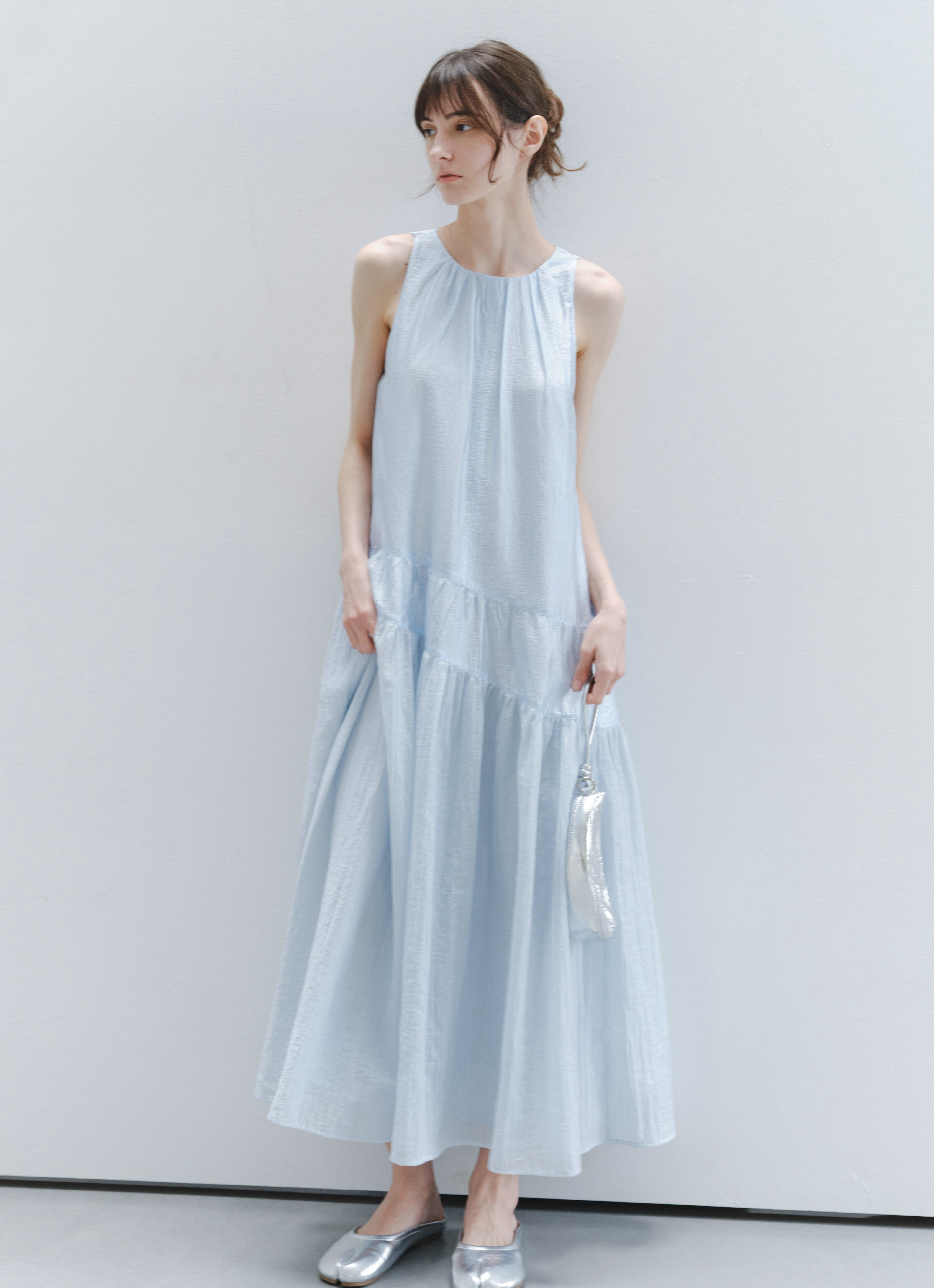 BACK RIBBON SMOOTH DRESS / バックリボンスムースワンピース