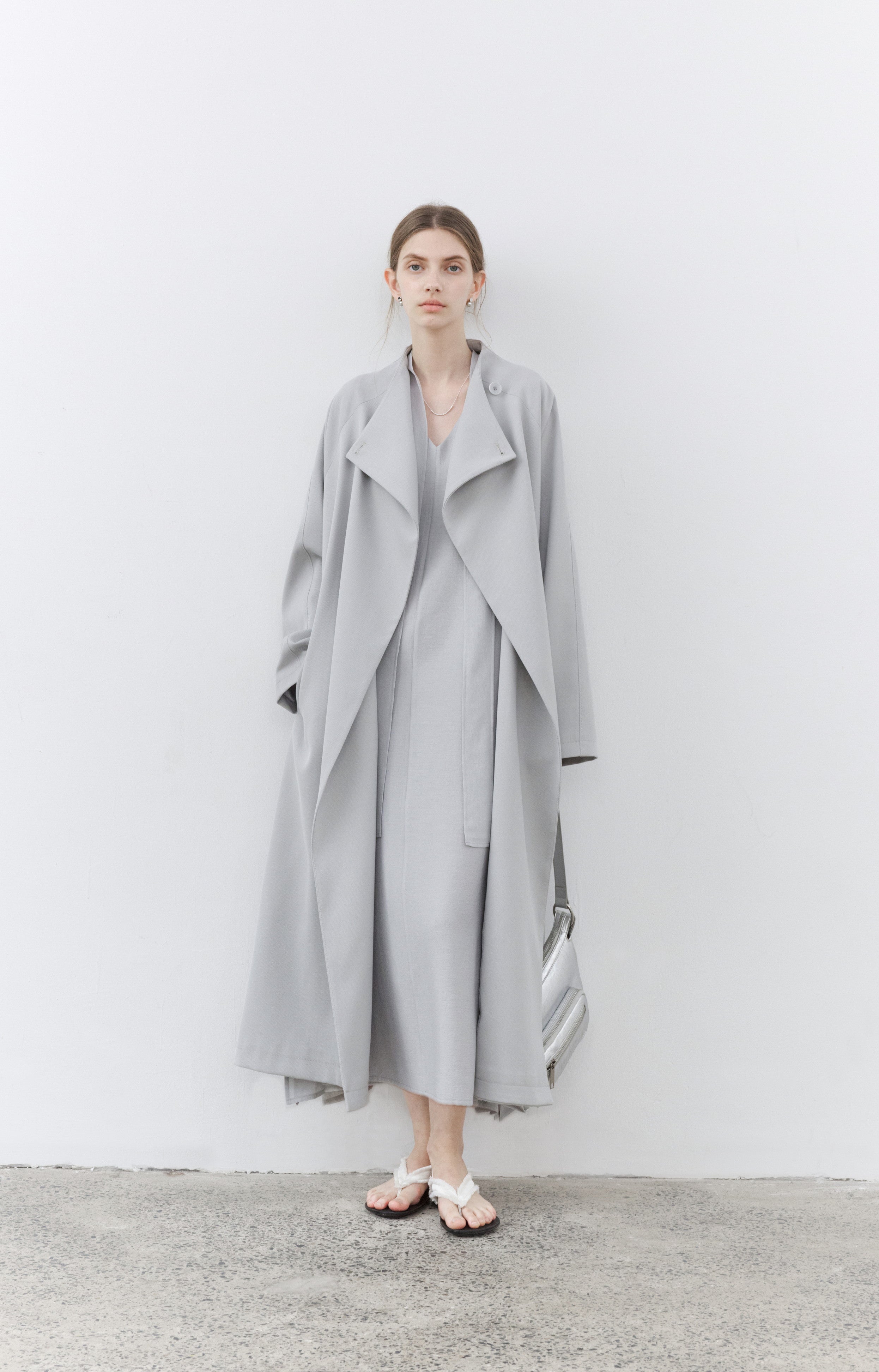 SMOOTH FLARE LAPEL TRENCH / スムースフレアラペルトレンチ