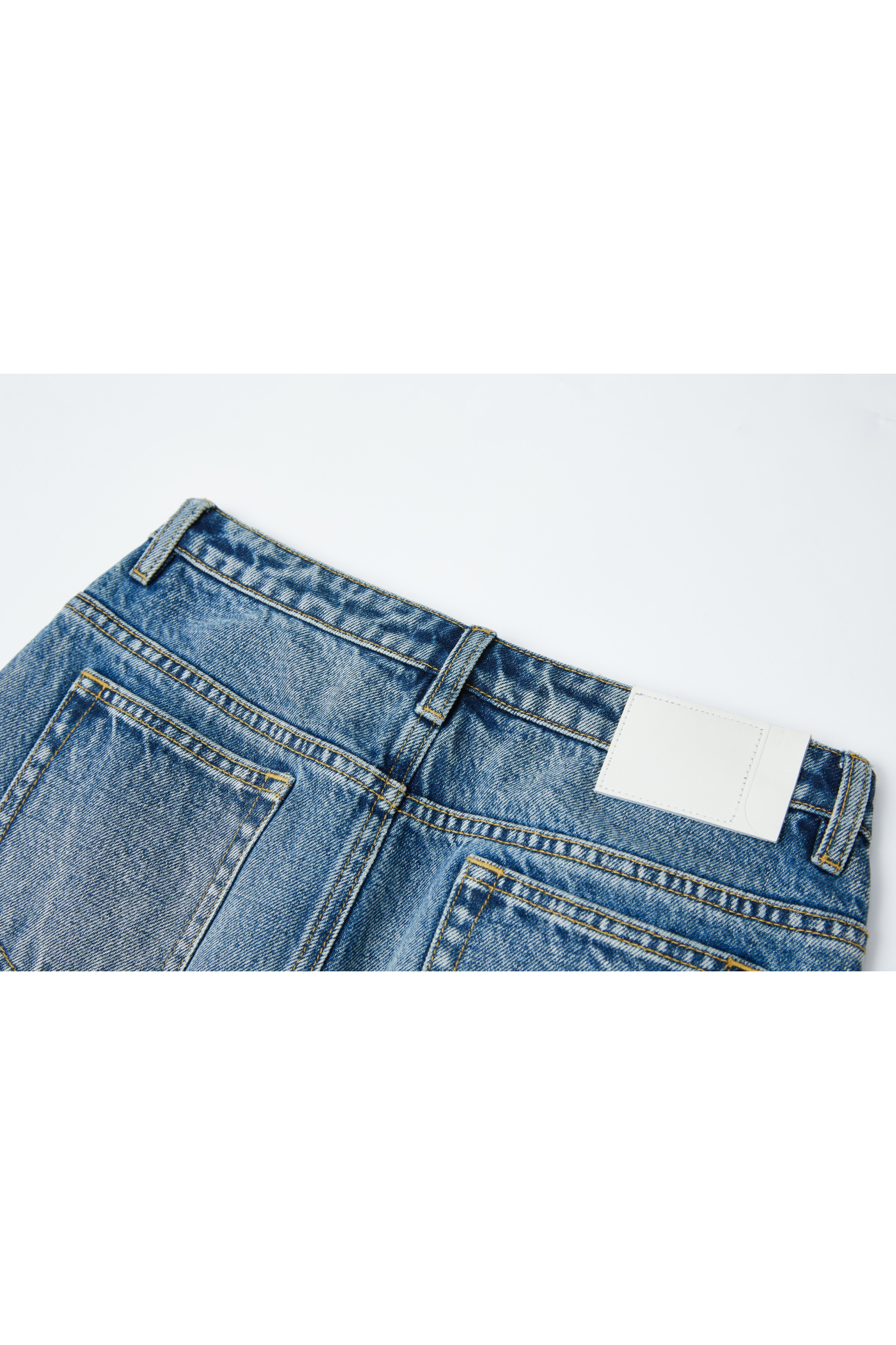 BASIC SLIT DENIM SKIRT