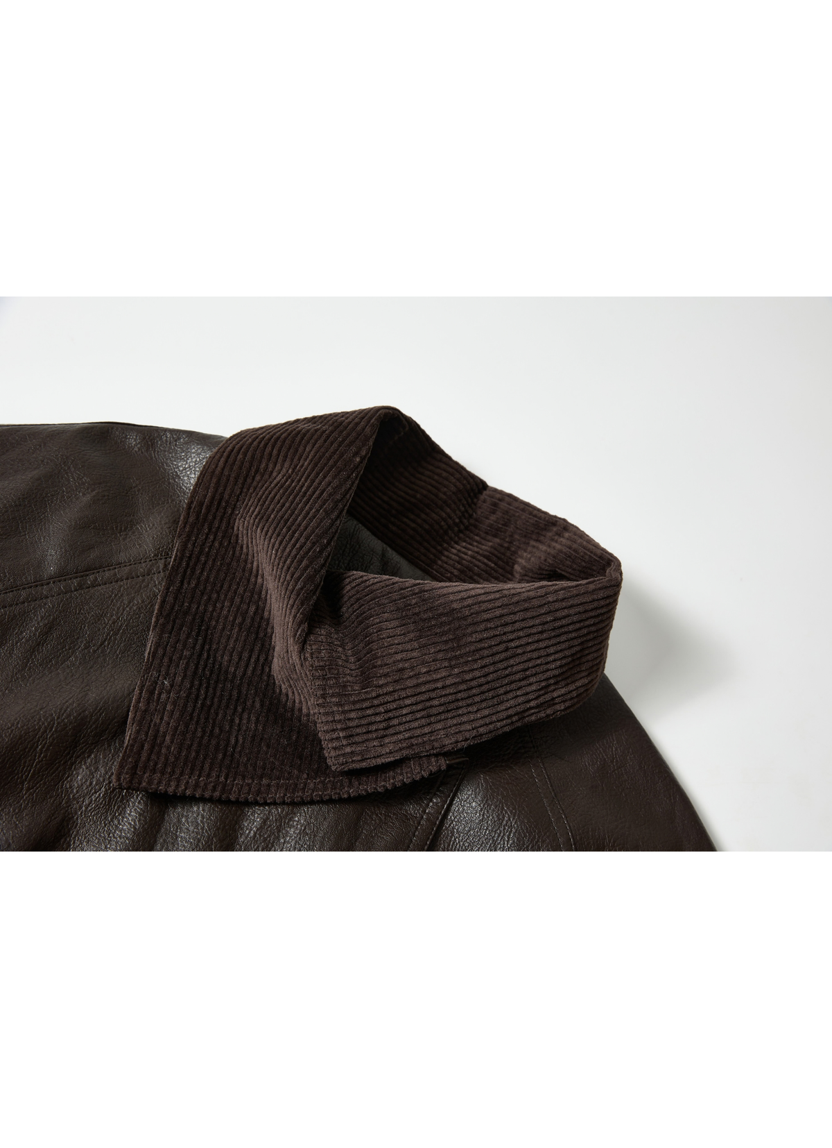 WRAP LAPEL LEATHER TRENCH