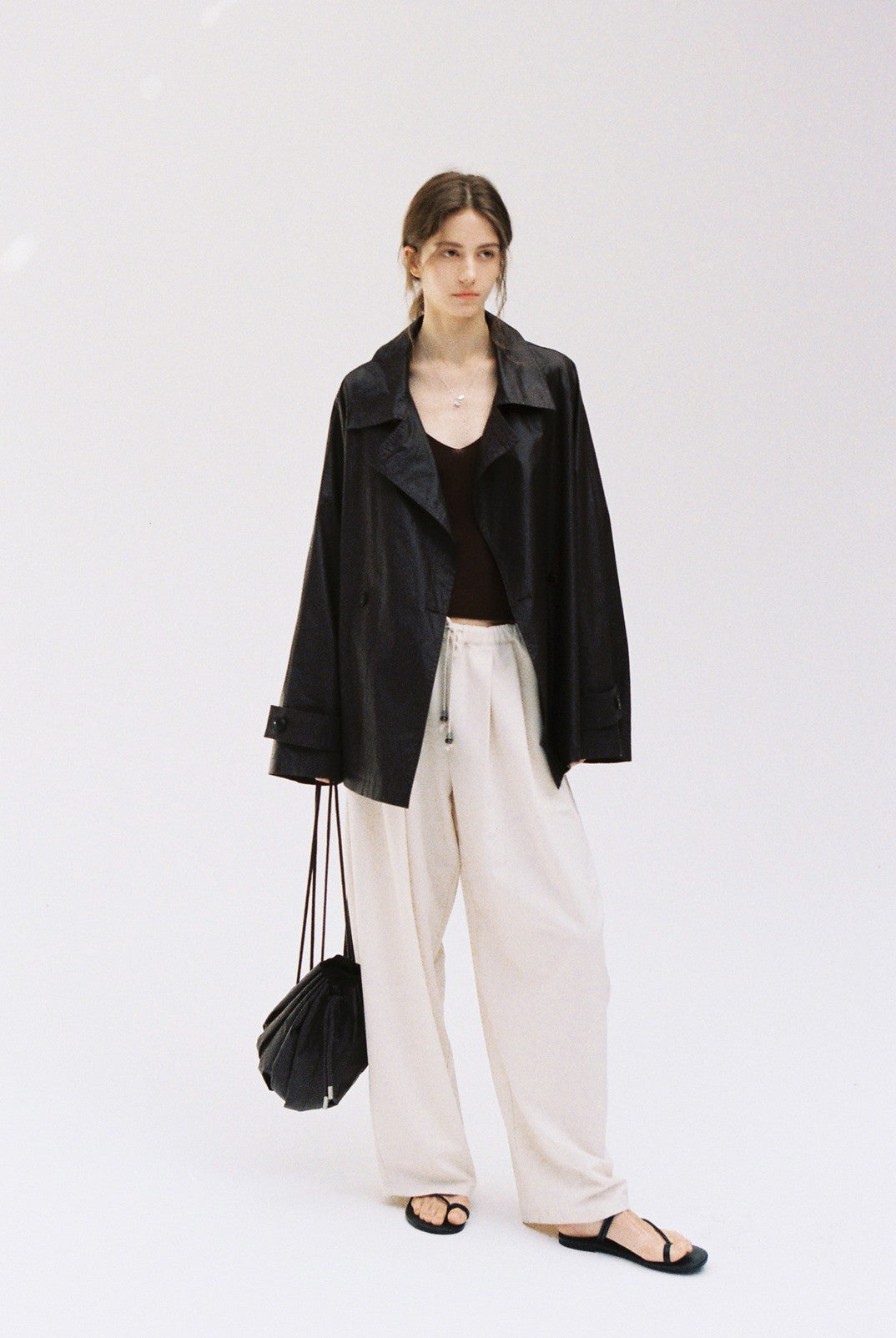 COATING TEXTURE PLEATS BAG / コーティングテクスチャープリーツバック