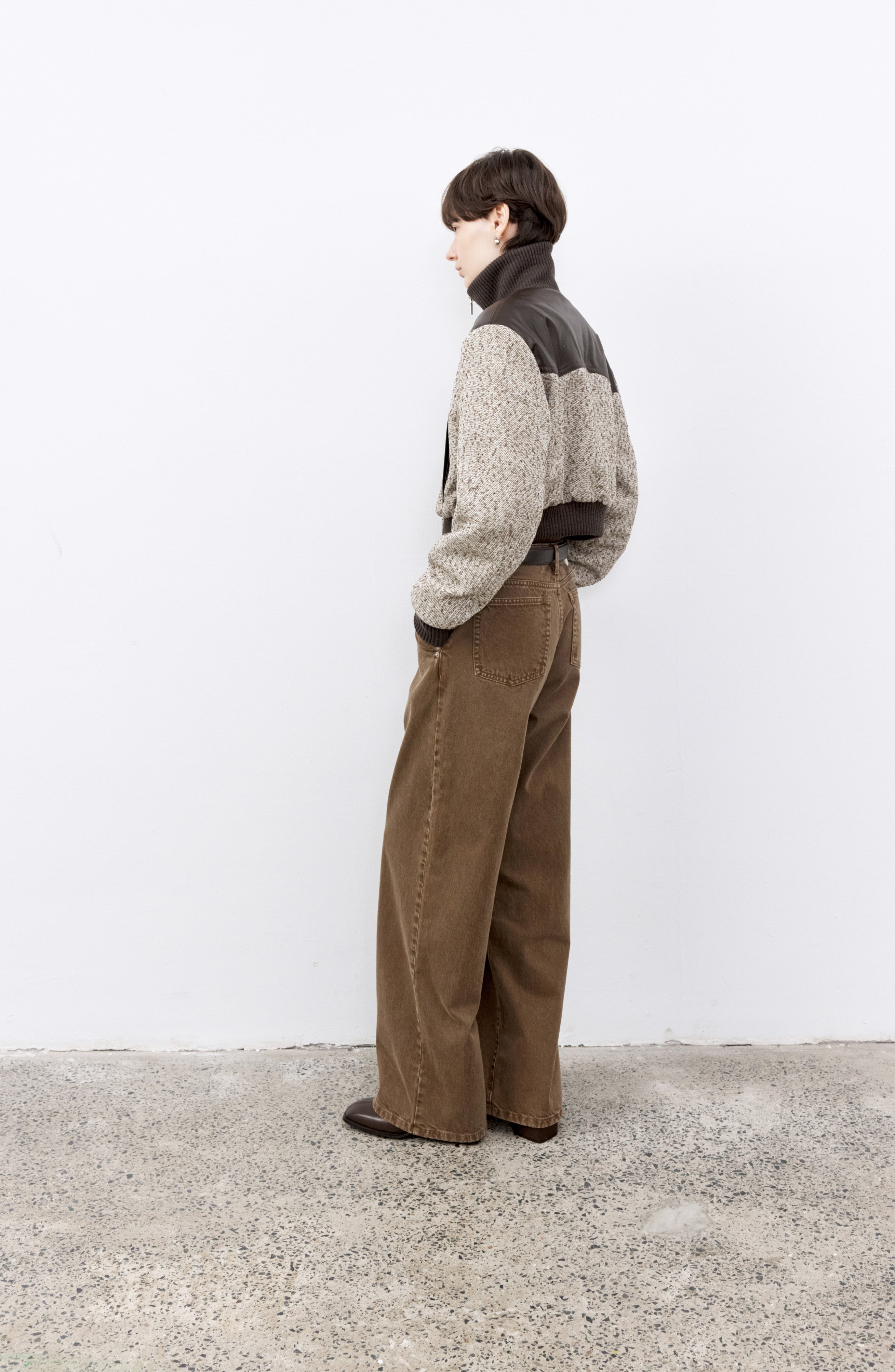 MIXED DESIGN SHORT JACKET