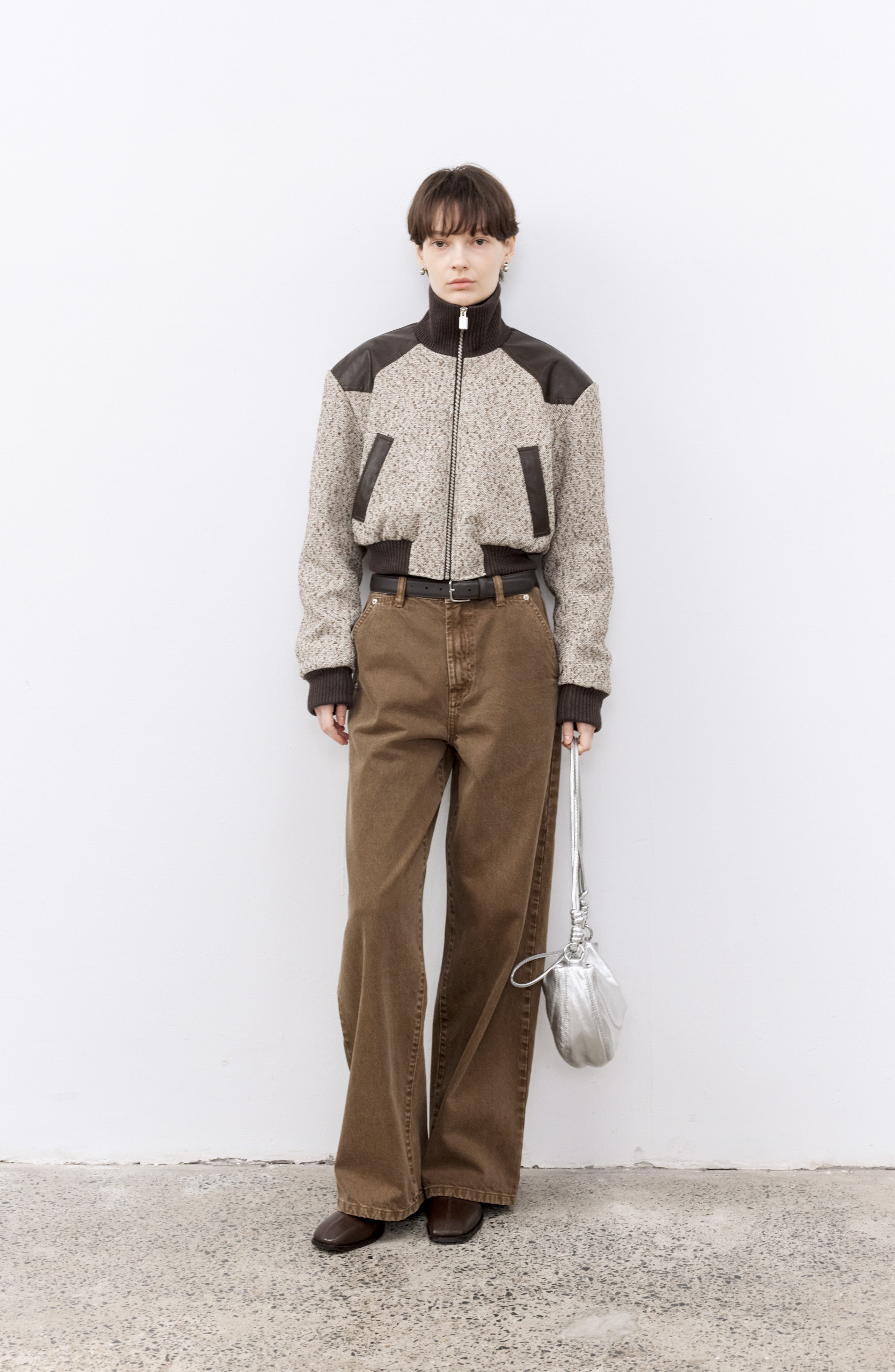 MIXED DESIGN SHORT JACKET