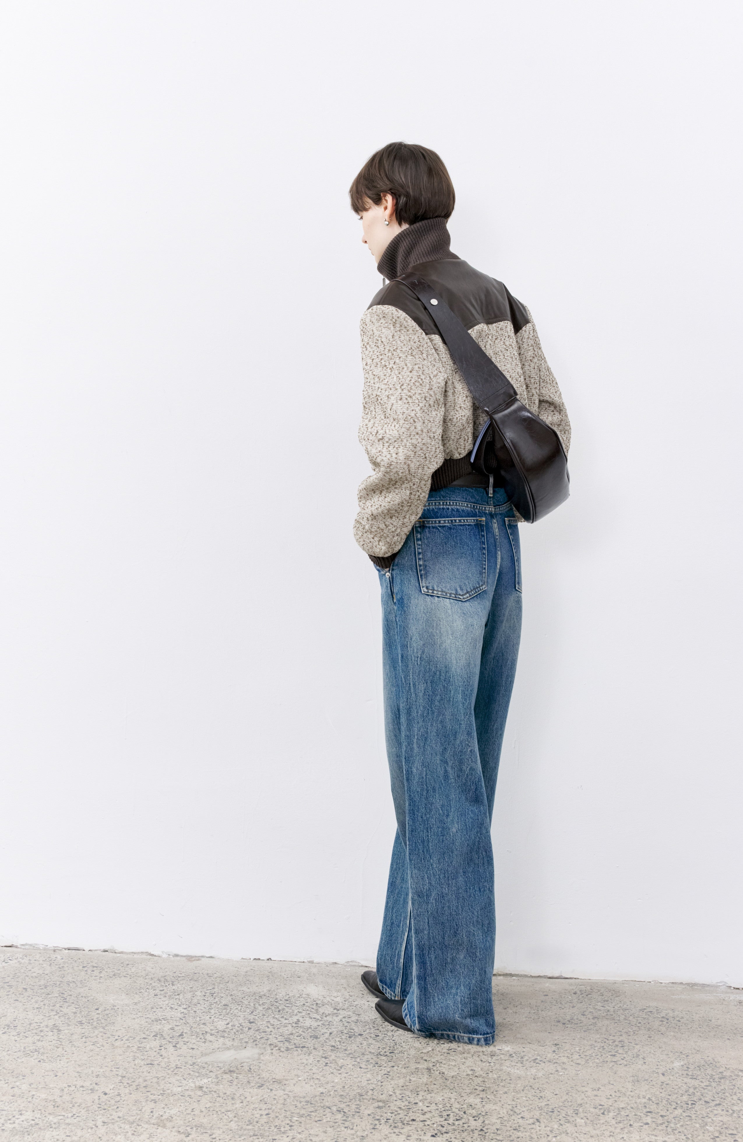 MIXED DESIGN SHORT JACKET