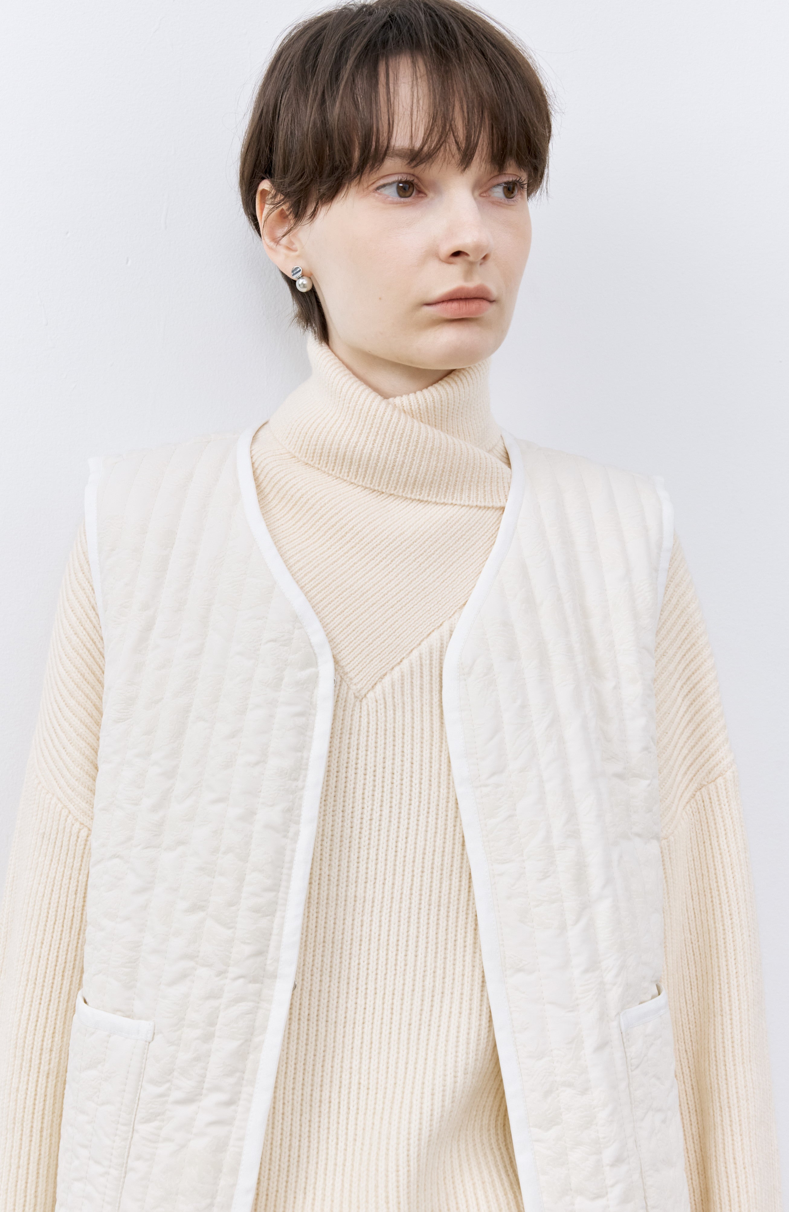 CROSS NECK OVER SWEATER / クロスネックオーバーセーター