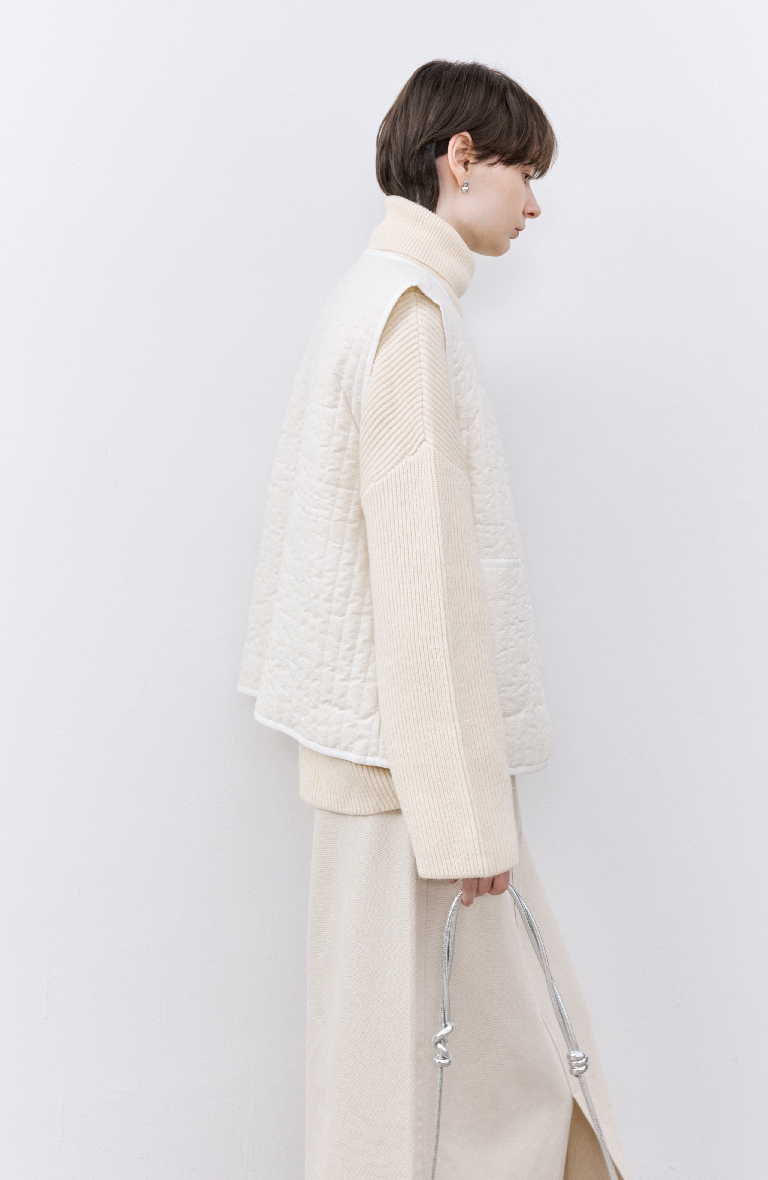 CROSS NECK OVER SWEATER / クロスネックオーバーセーター