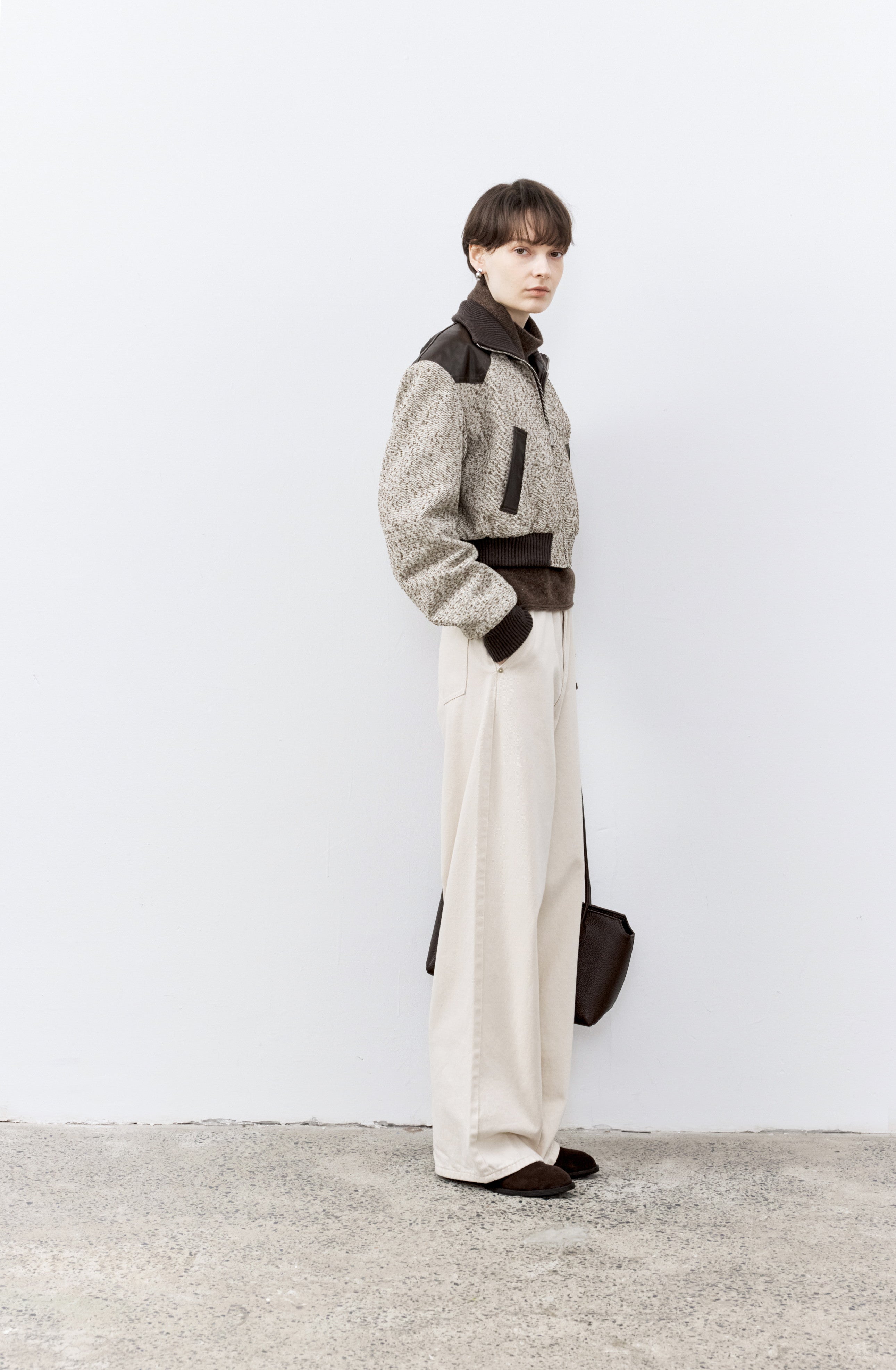 MIXED DESIGN SHORT JACKET