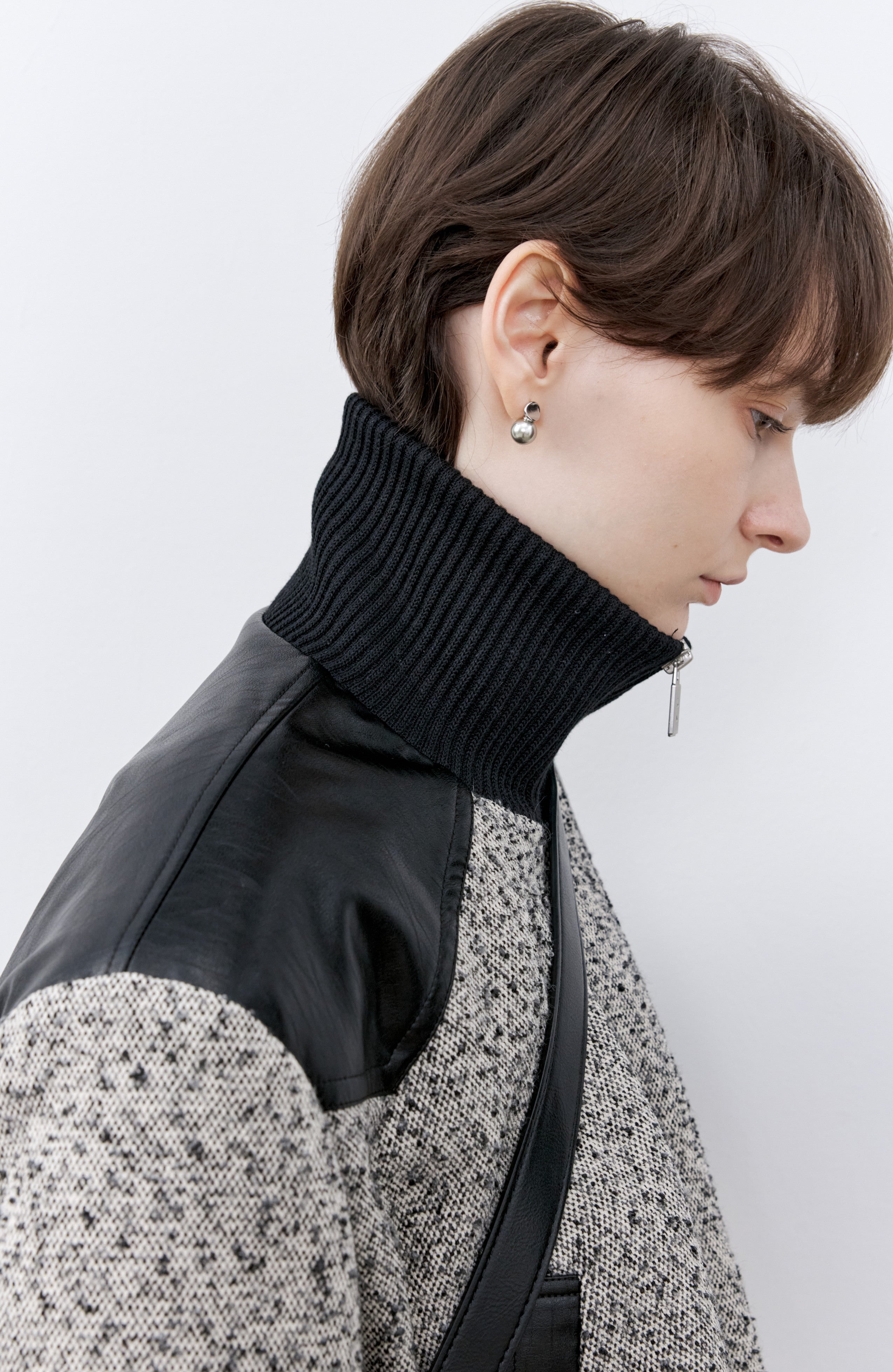 MIXED DESIGN SHORT JACKET