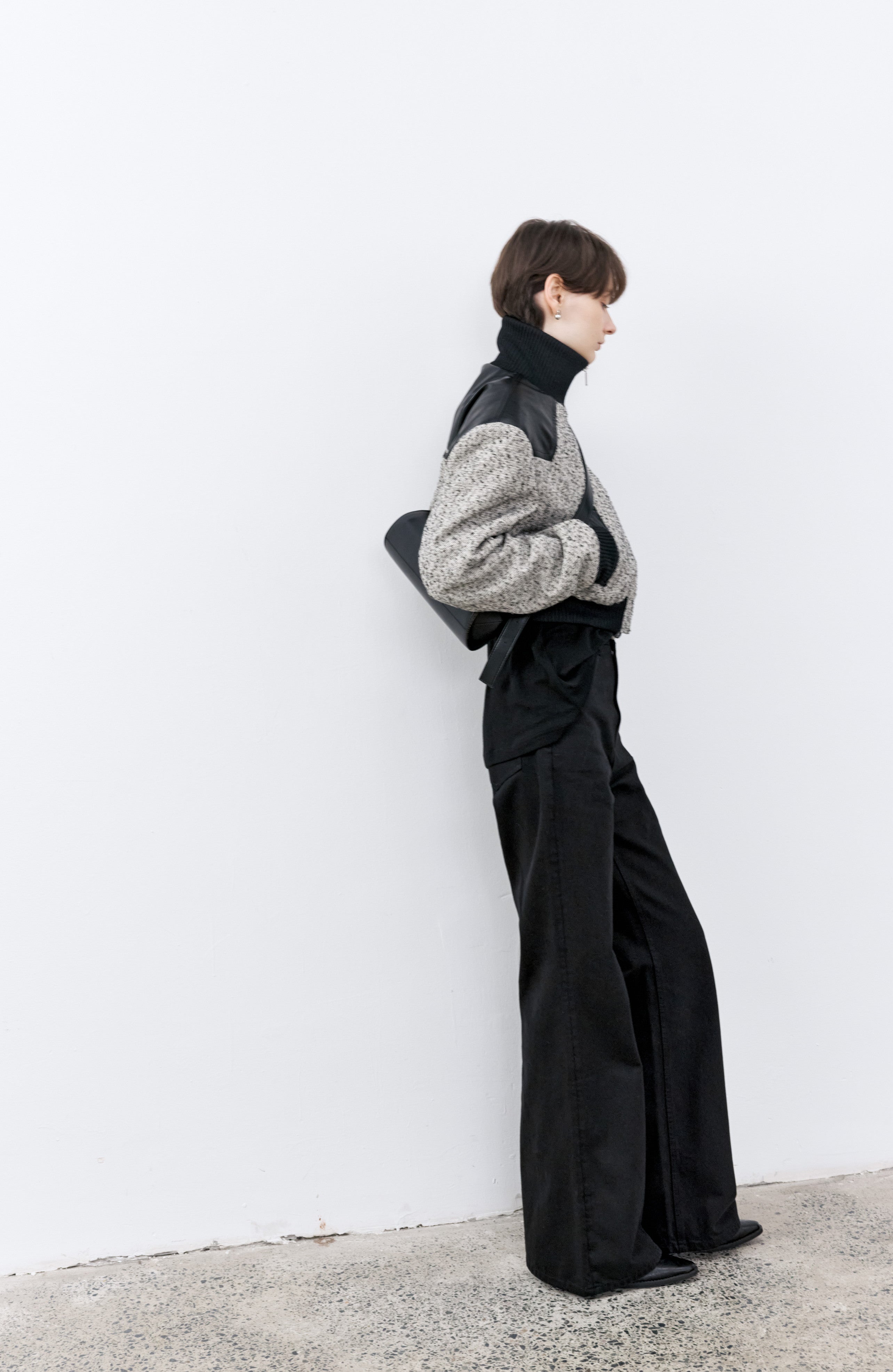 MIXED DESIGN SHORT JACKET