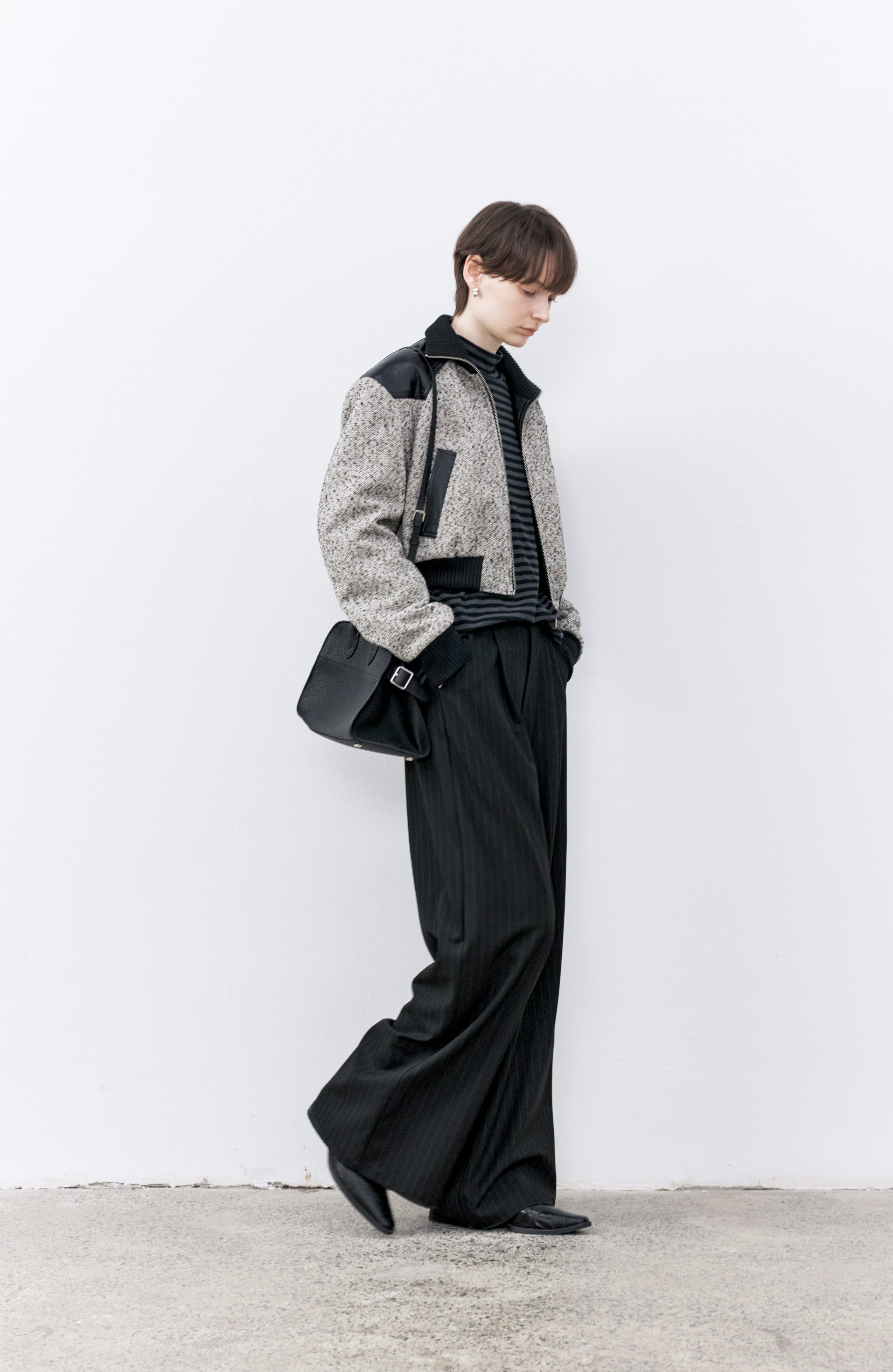 MIXED DESIGN SHORT JACKET