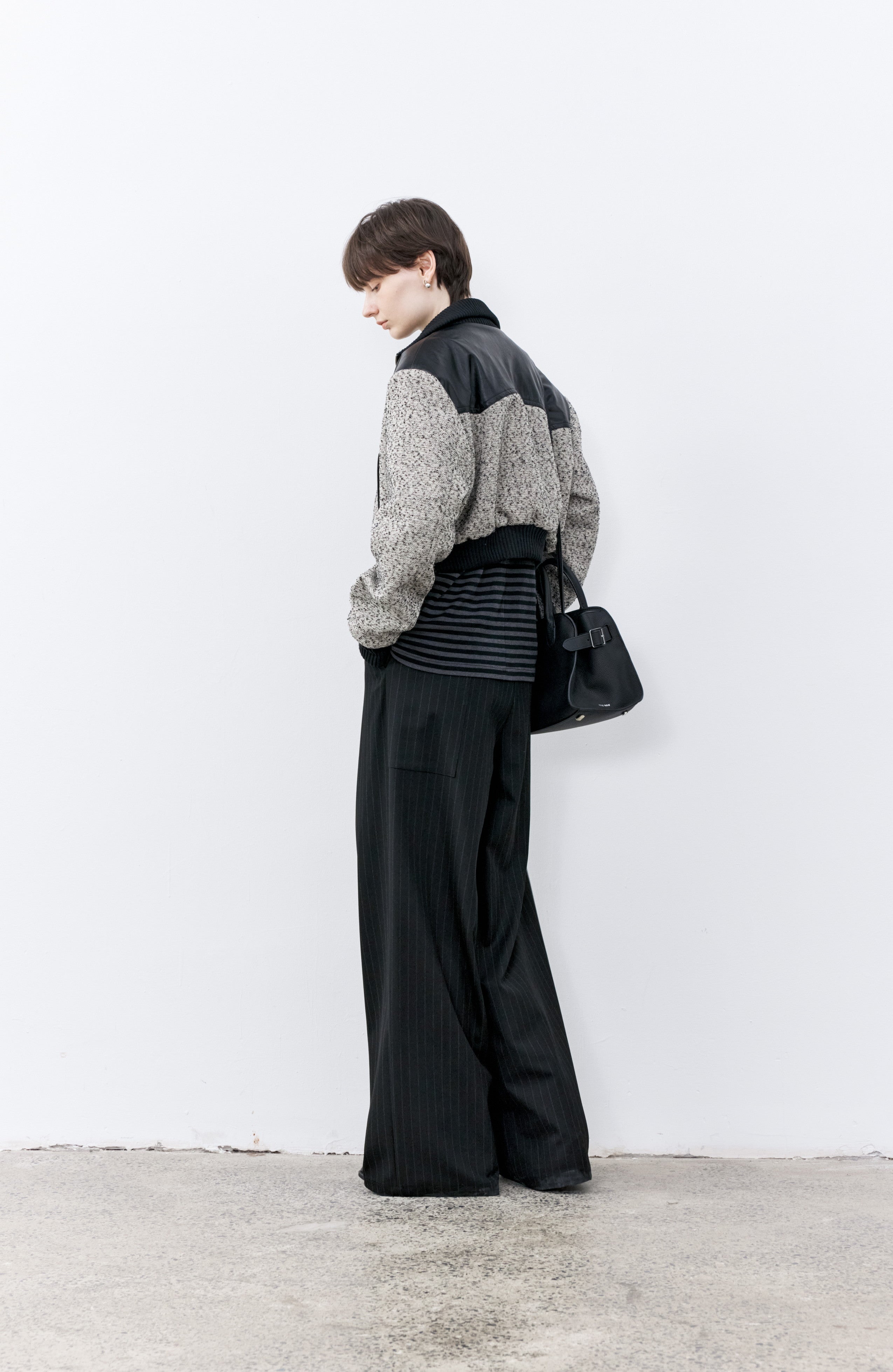 MIXED DESIGN SHORT JACKET