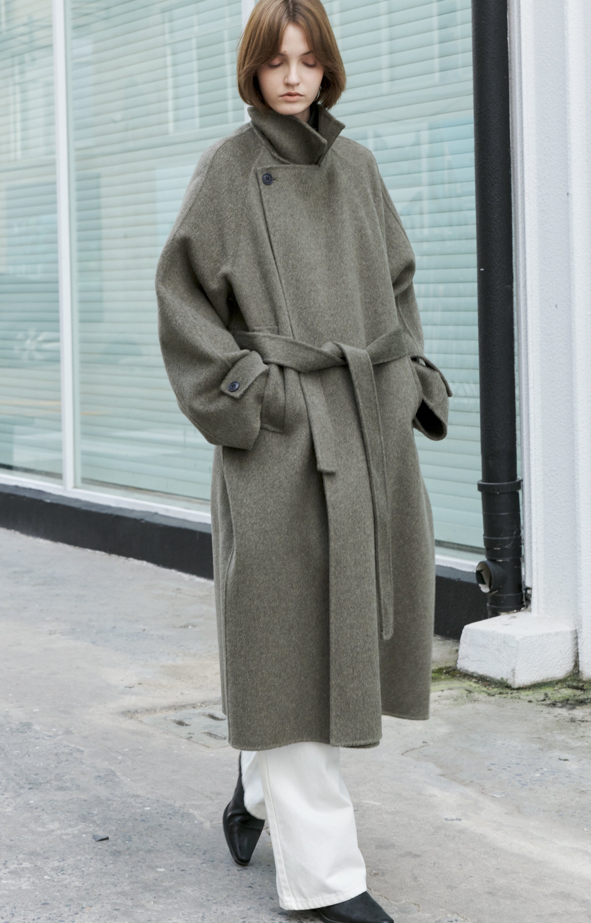 DEEP GREEN WOOL COAT / ディープグリーンウールコート