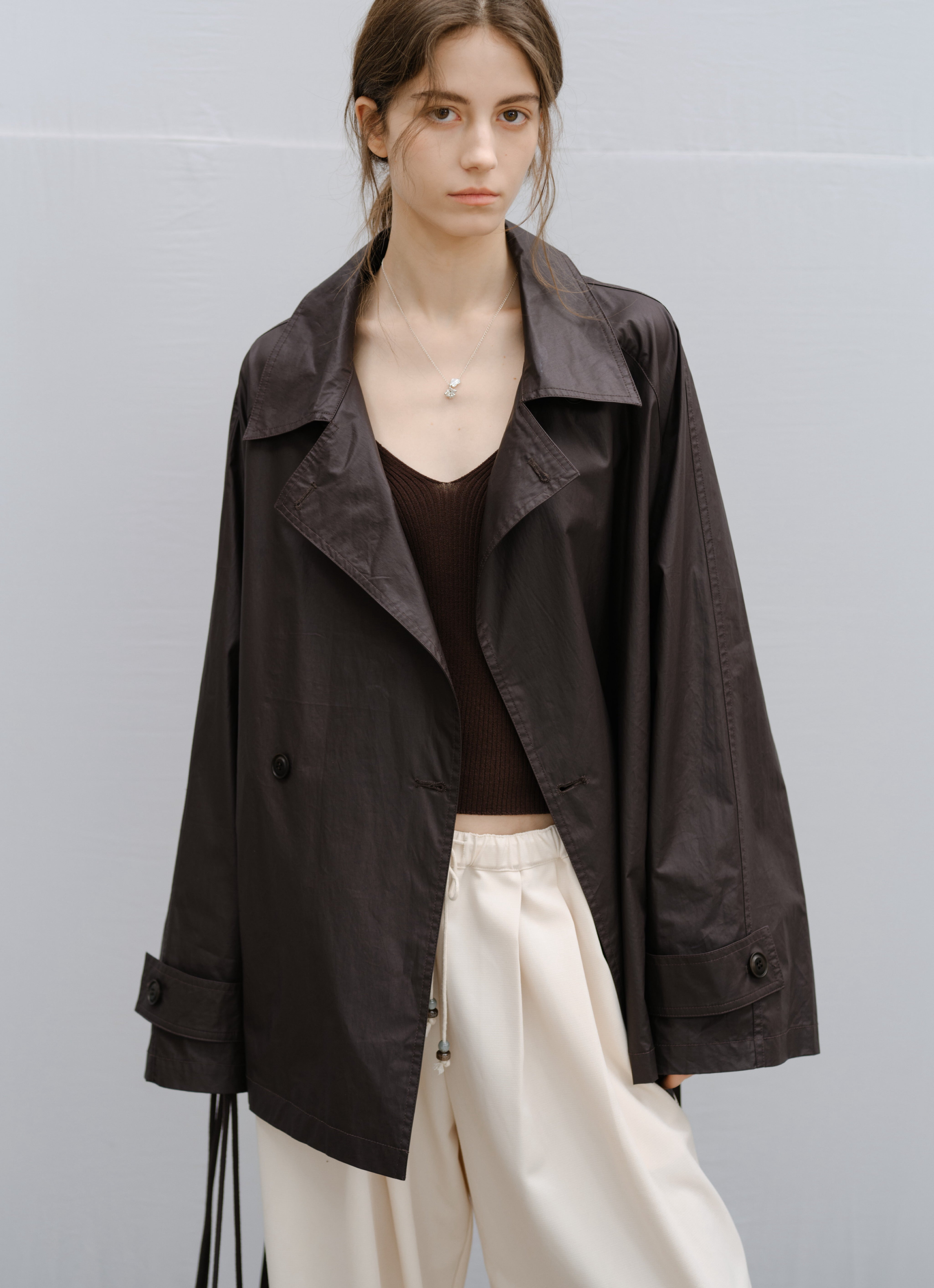 COATING TEXTURE MIDI TRENCH / コーティングテクスチャーミドルトレンチ