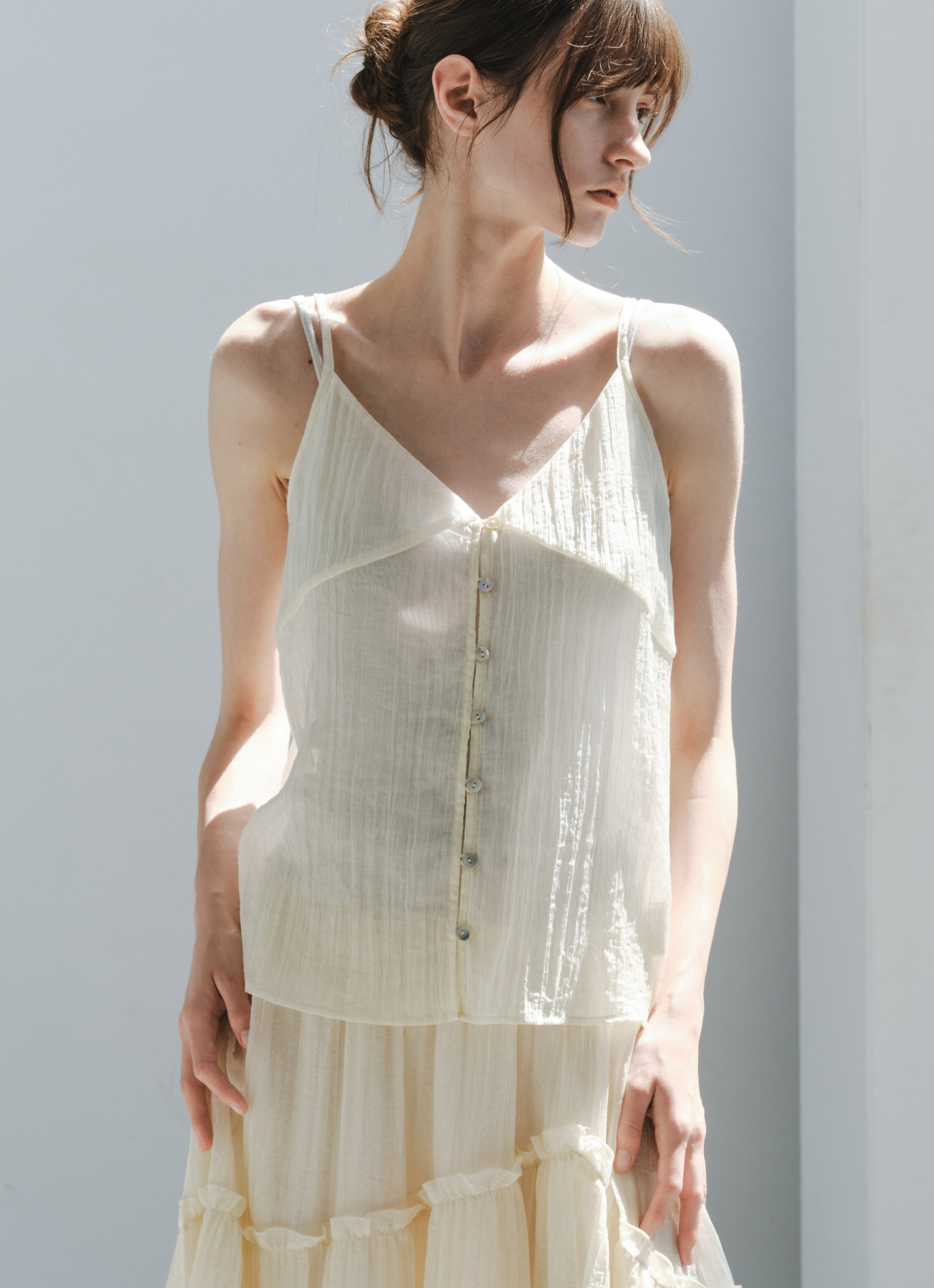 SHEER CREPE CAMI TOP / シアークレープキャミトップ