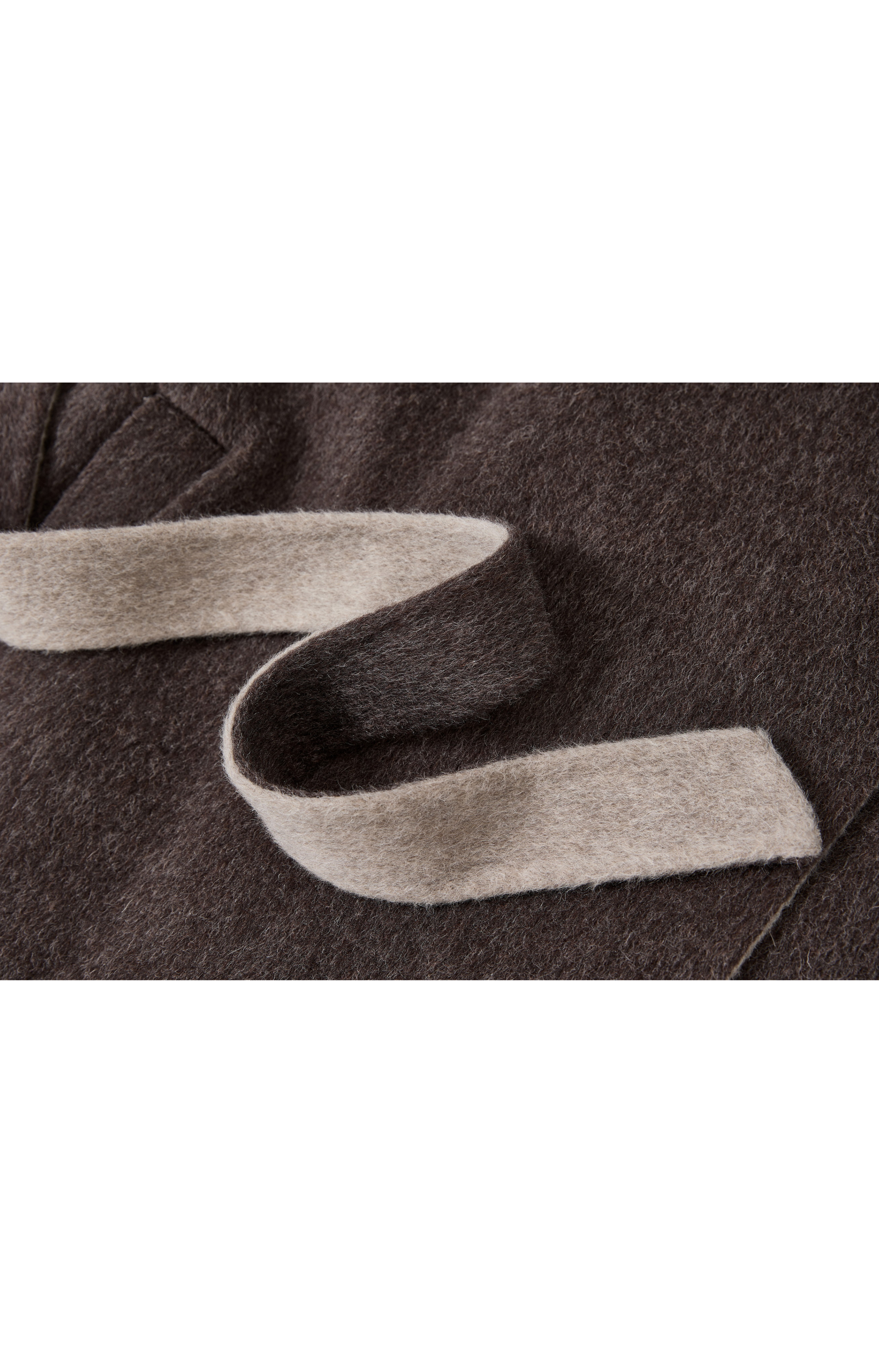 WRAP LAPEL WOOL COAT / ラップラペルウールコート