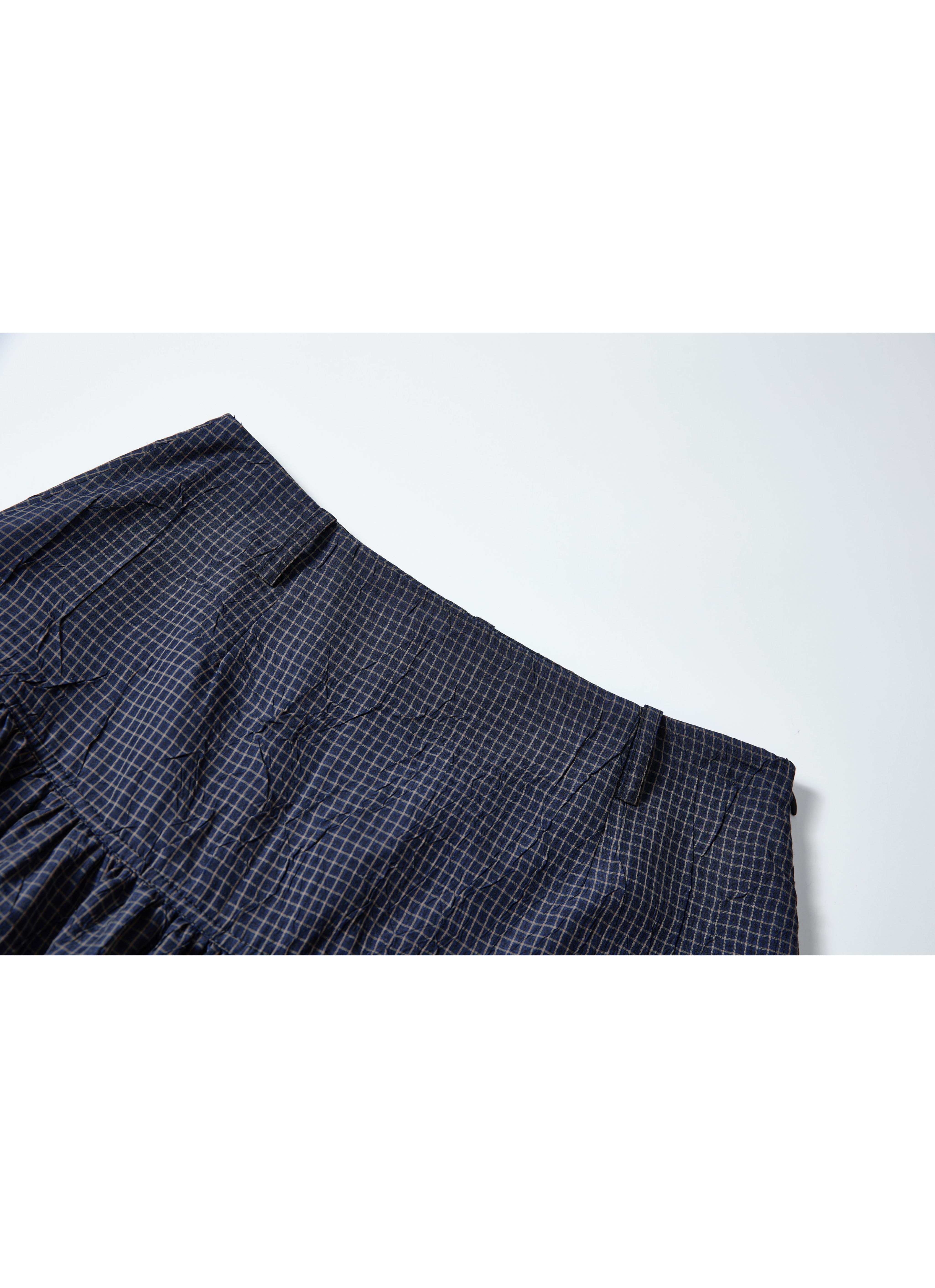 GRID CHECK BALLOON SKIRT