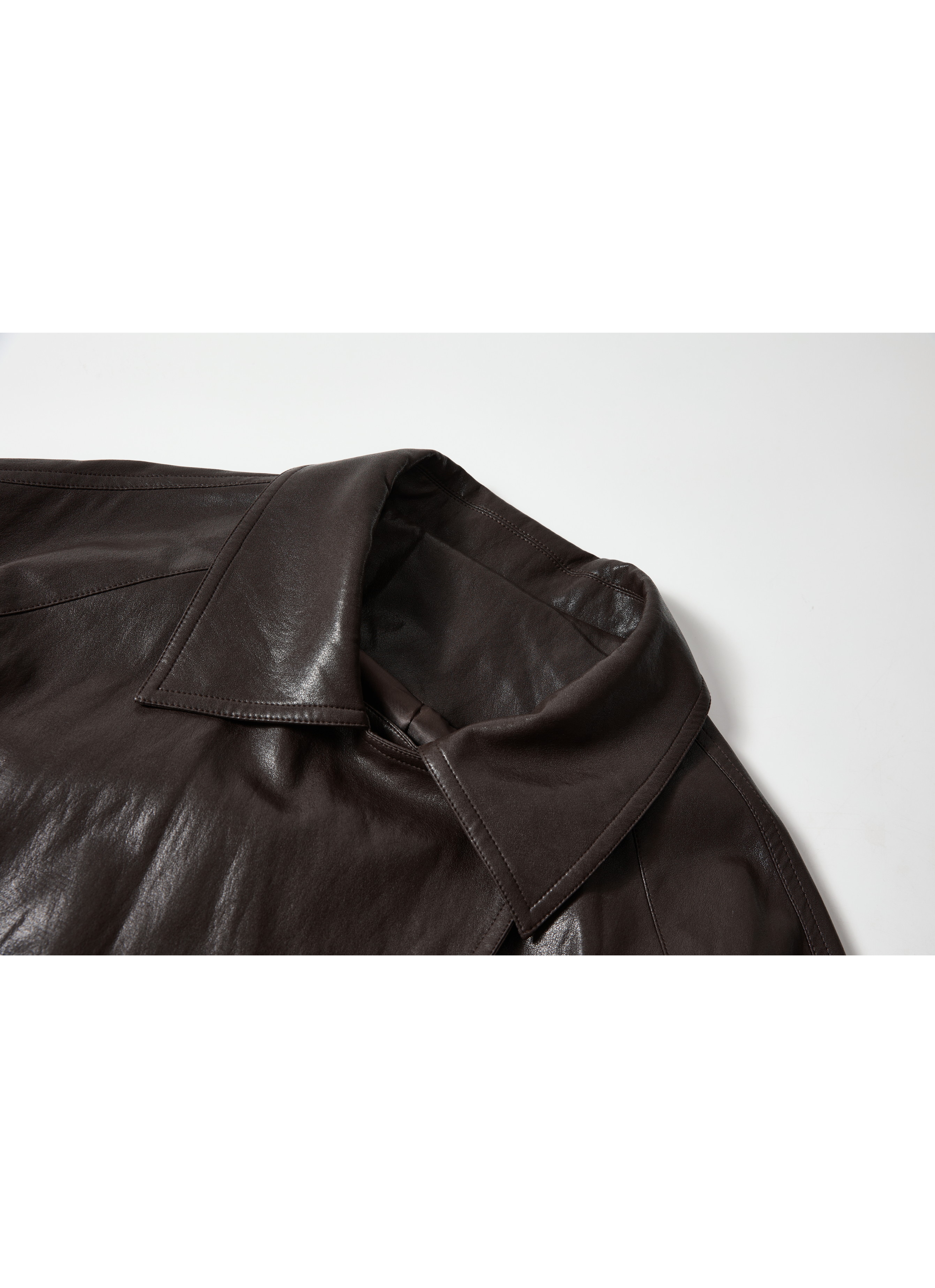 LEATHER TEXTURE CLASSIC TRENCH