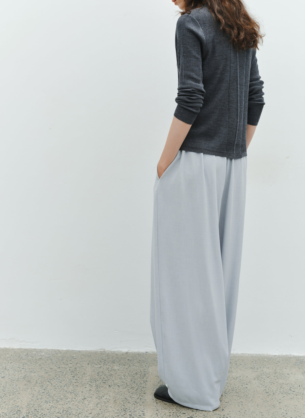 TUCK HEM DRAPE SLACKS