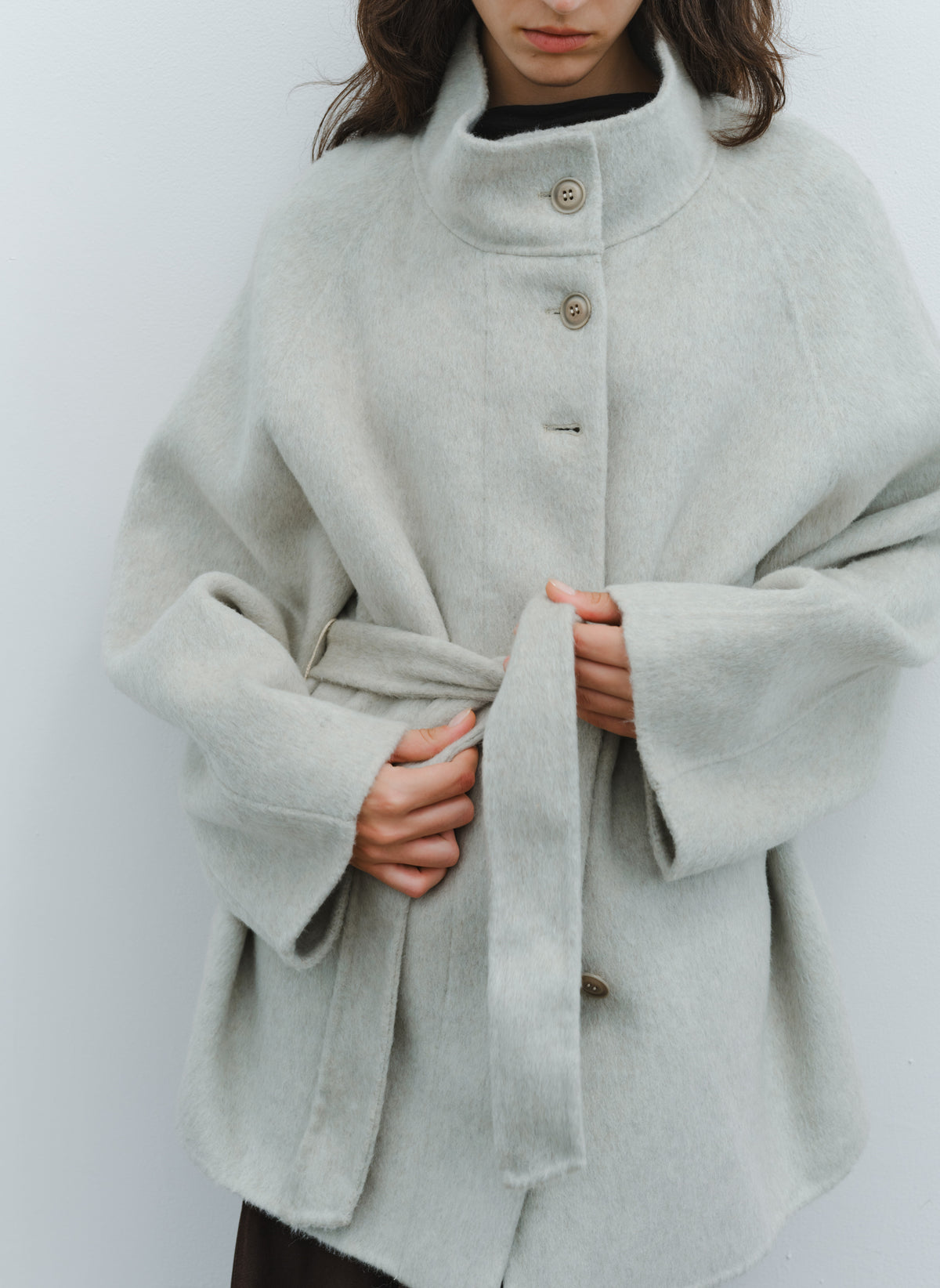 FEATHER WOOL100% MIDI COAT