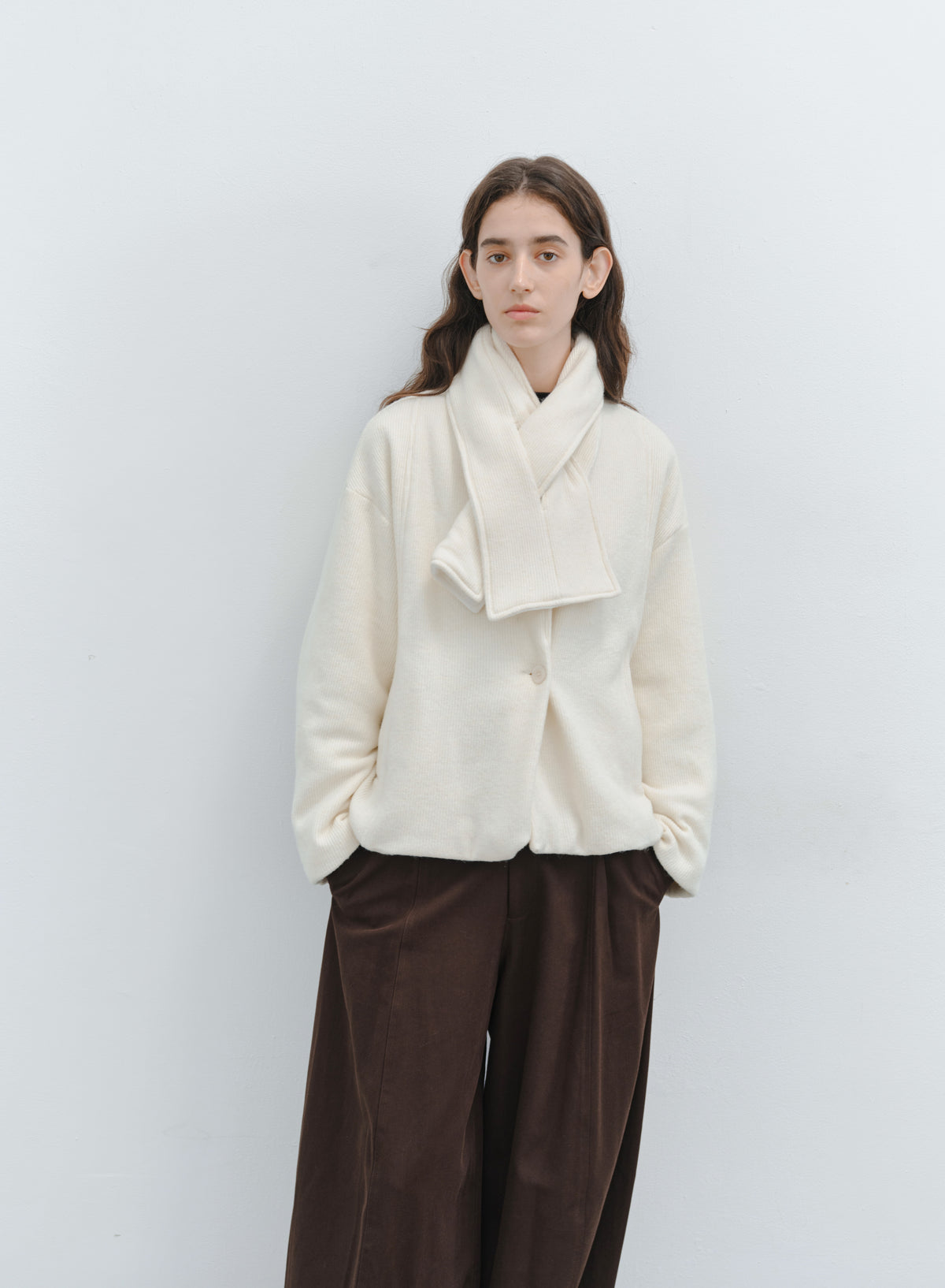 WARM TEXTURE SCARF JACKET