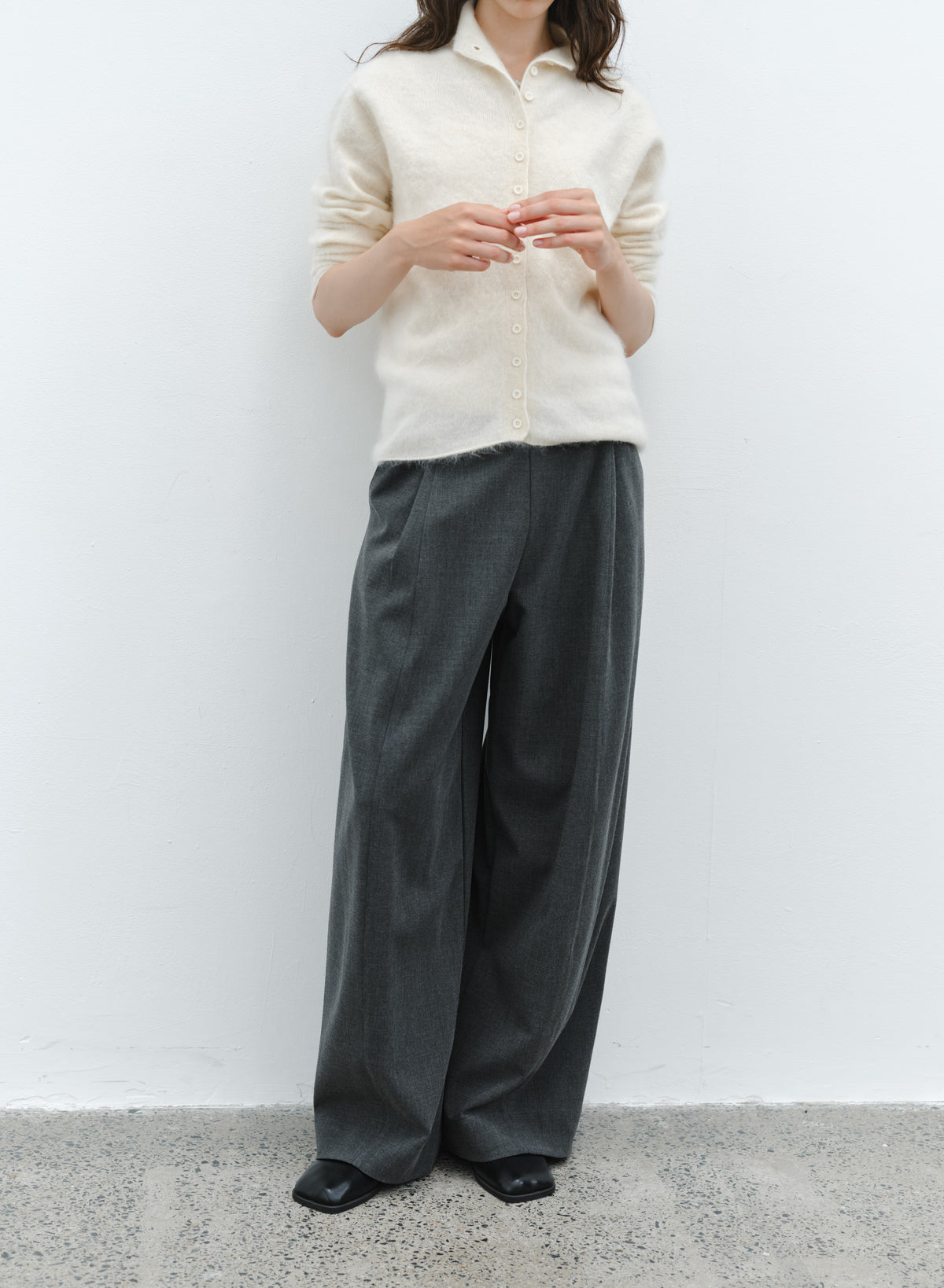 SHARP DRAPE WIDE SLACKS