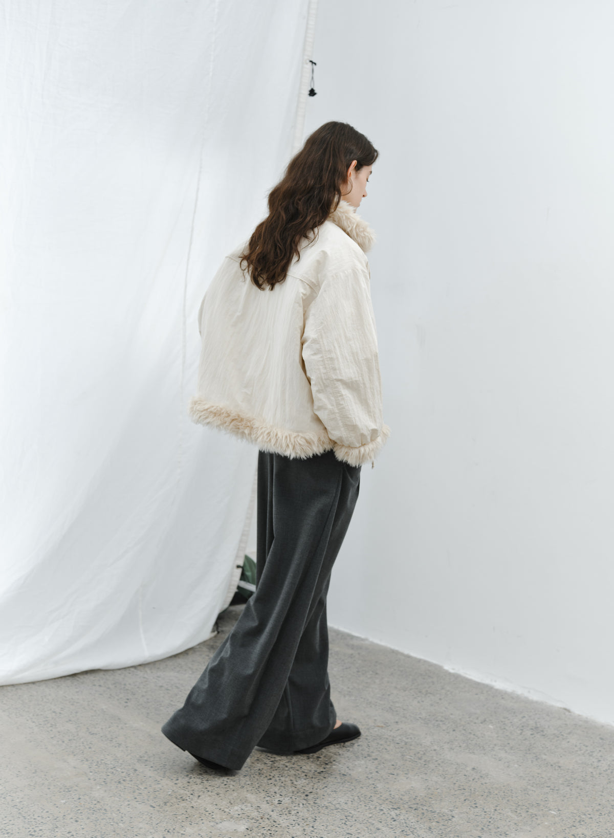SHARP DRAPE WIDE SLACKS