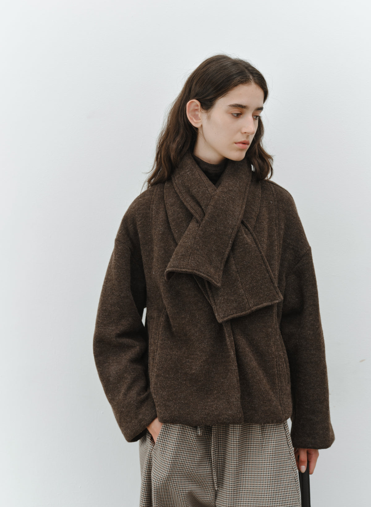 WARM TEXTURE SCARF JACKET