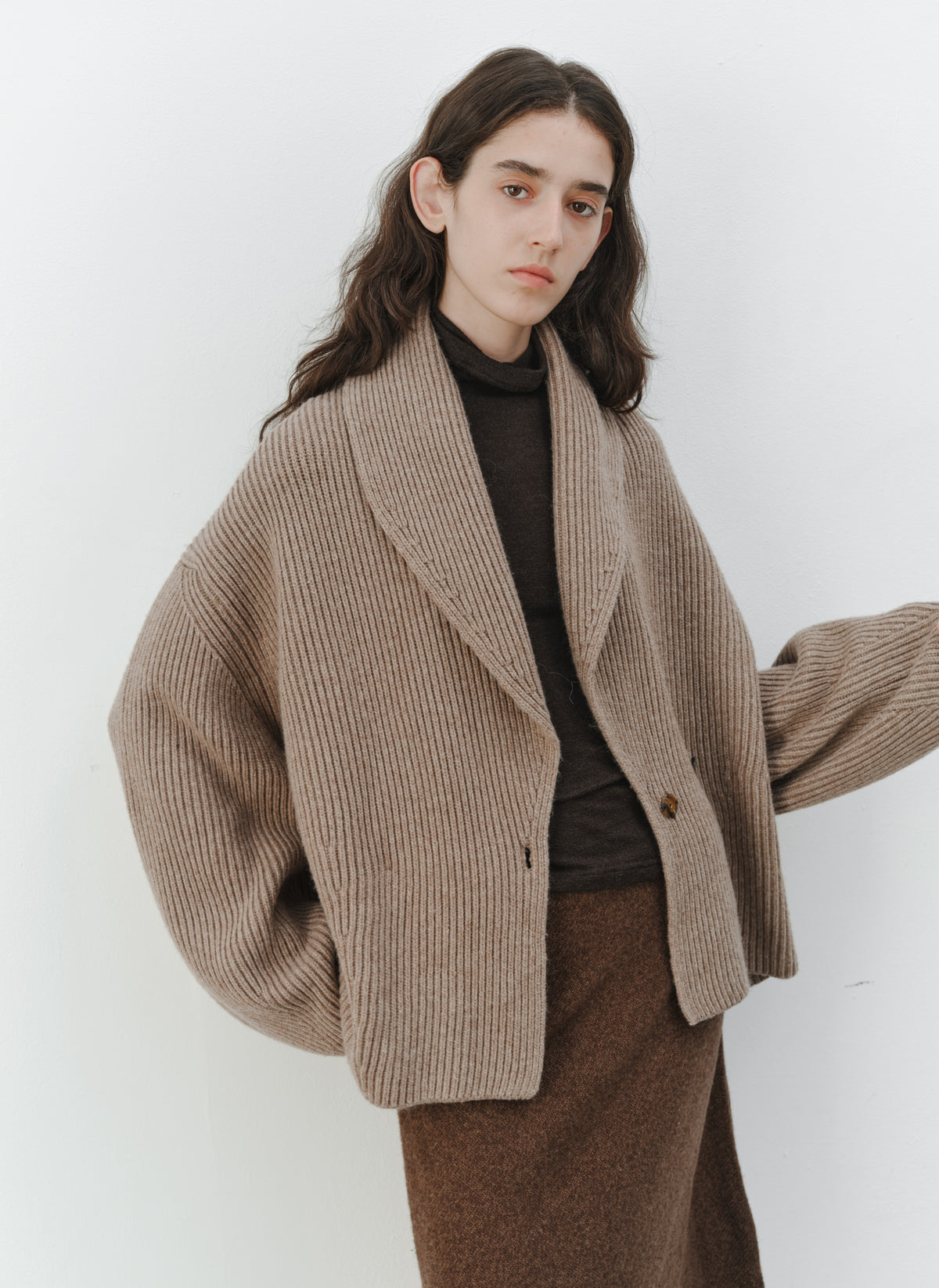 CHUNKY RIB KNIT JACKET