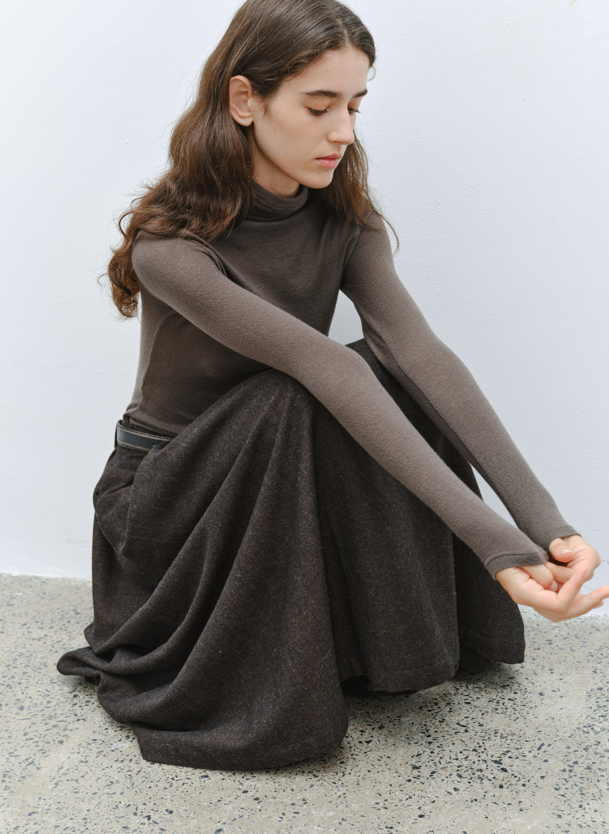 LAYERED FLARE WARM SKIRT