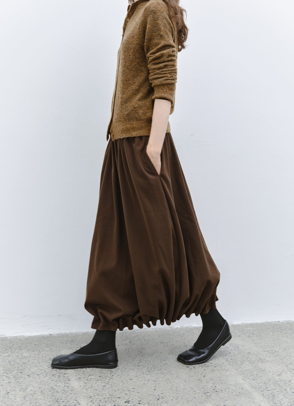 GATHER HEM DRAPE SKIRT